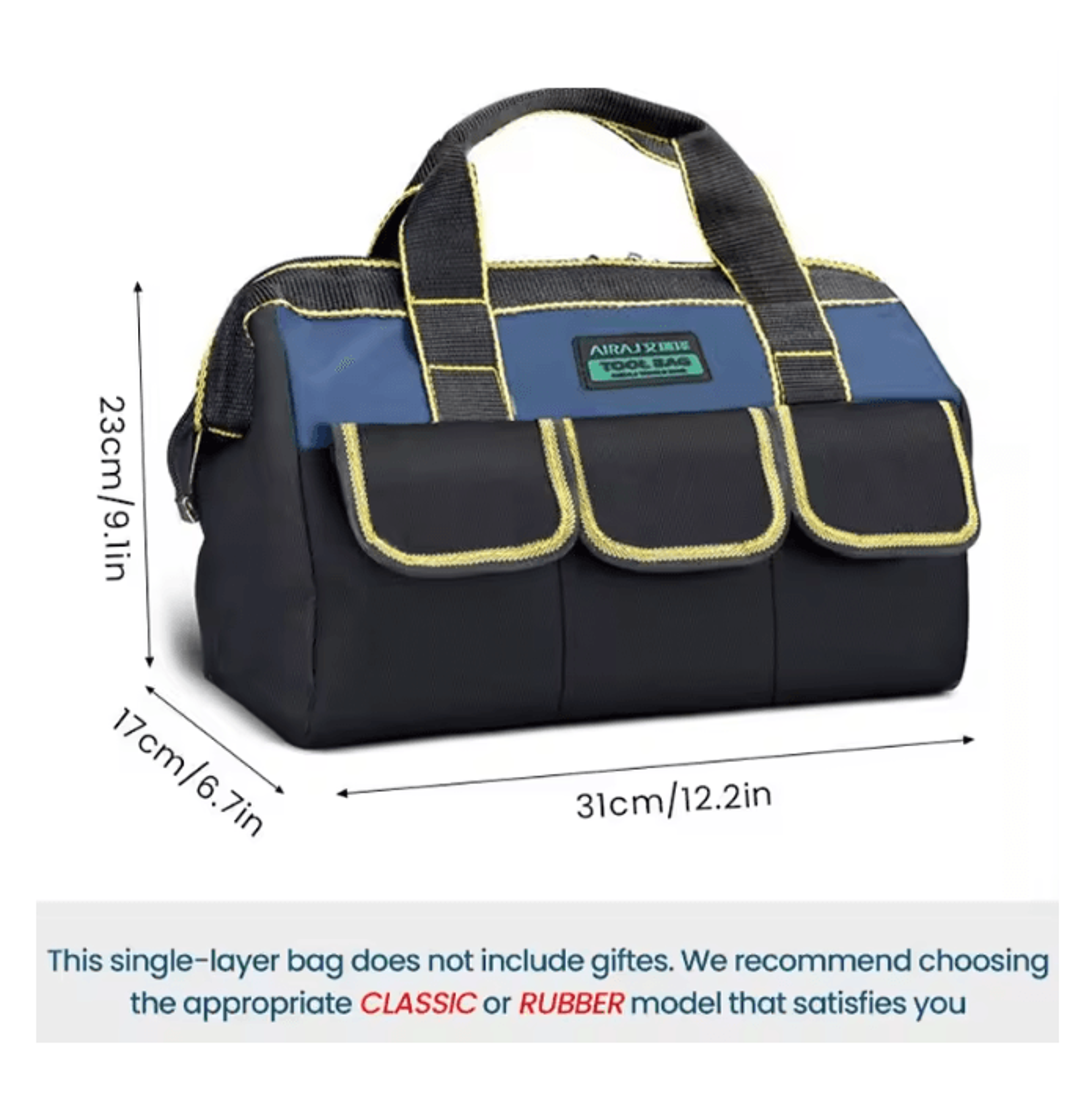 AIRAJ ProGuard Heavy Duty Tool Bag Waterproof Electrician Storage Organizer 4