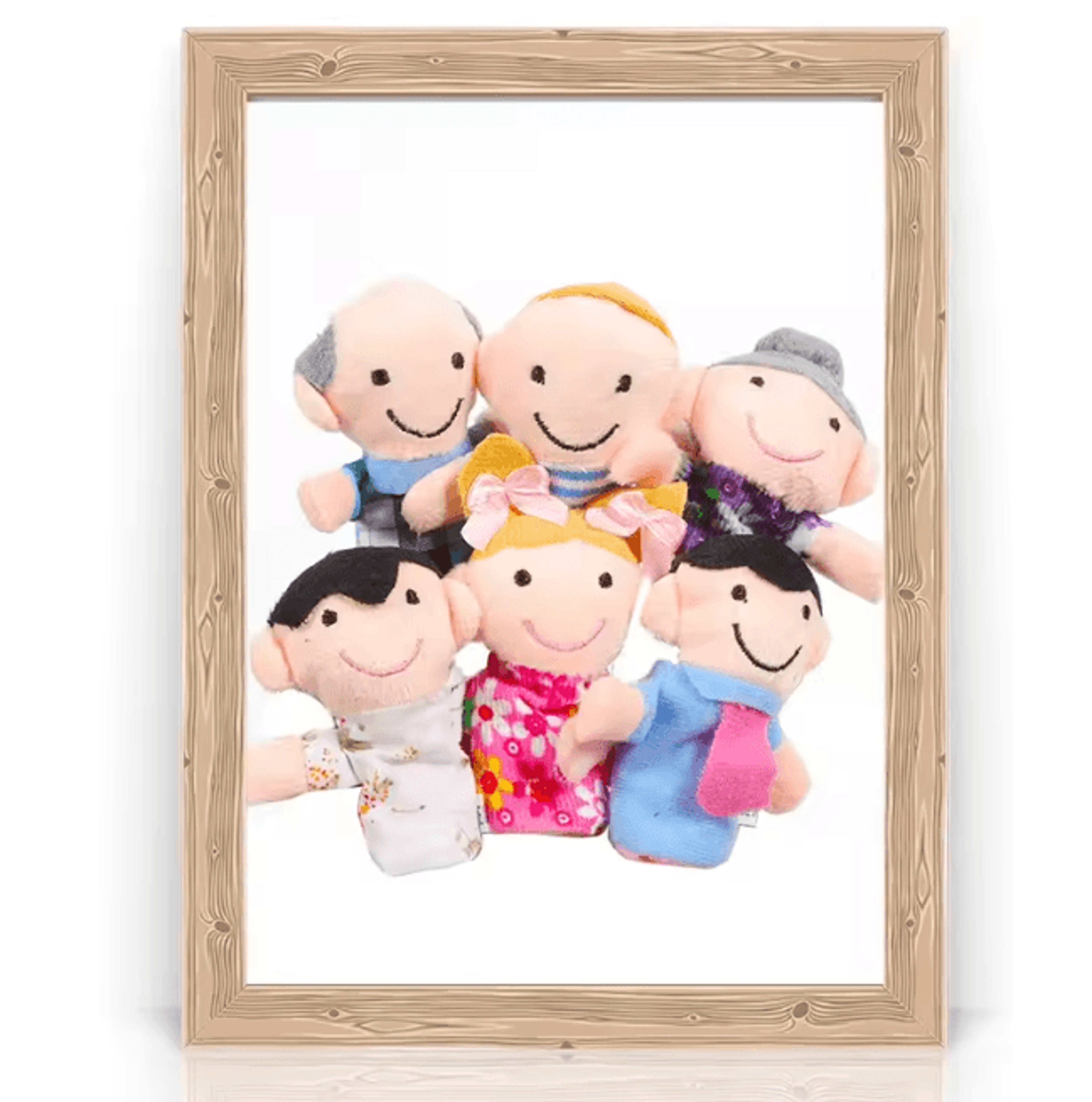 StorySoft Cartoon Finger Puppet Set Plush Hand Dolls For Kids 6