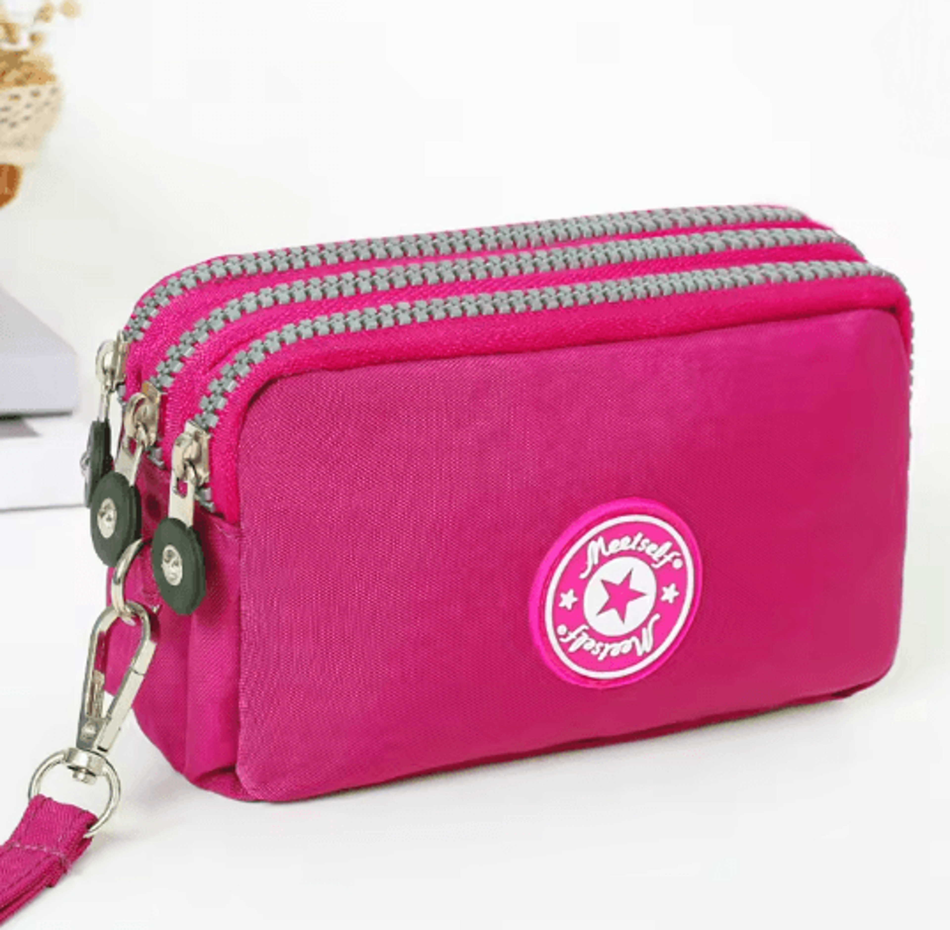 SoftCarry Womens Wrist Phone Purse Three Layer Zipper Handbag 13