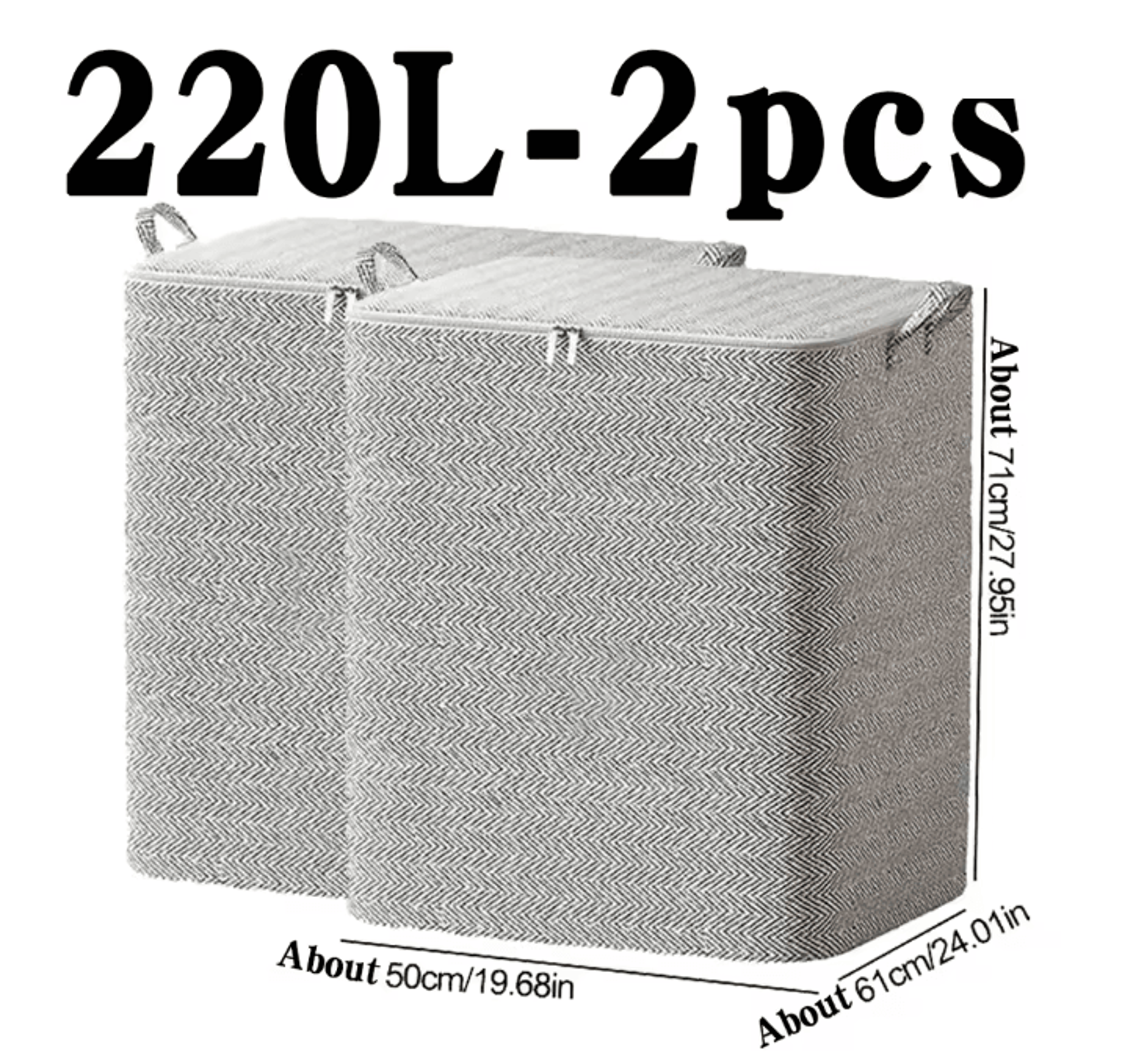 Large Capacity Quilt Storage Bag Foldable Clothes Organizer With Zipper Lid 11