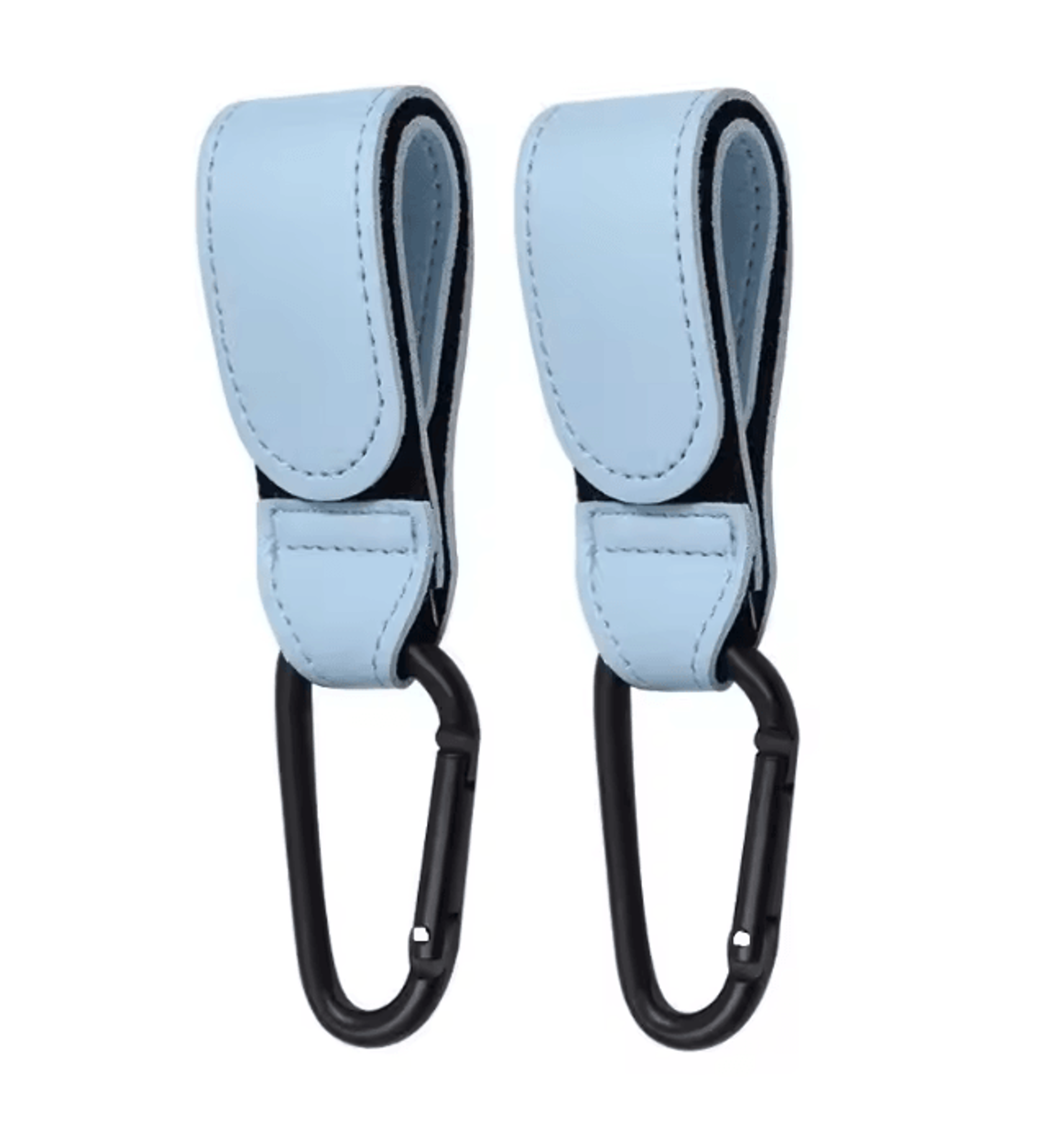 Leather Baby Stroller Hooks Adjustable Pram Bag Organizer Set 4