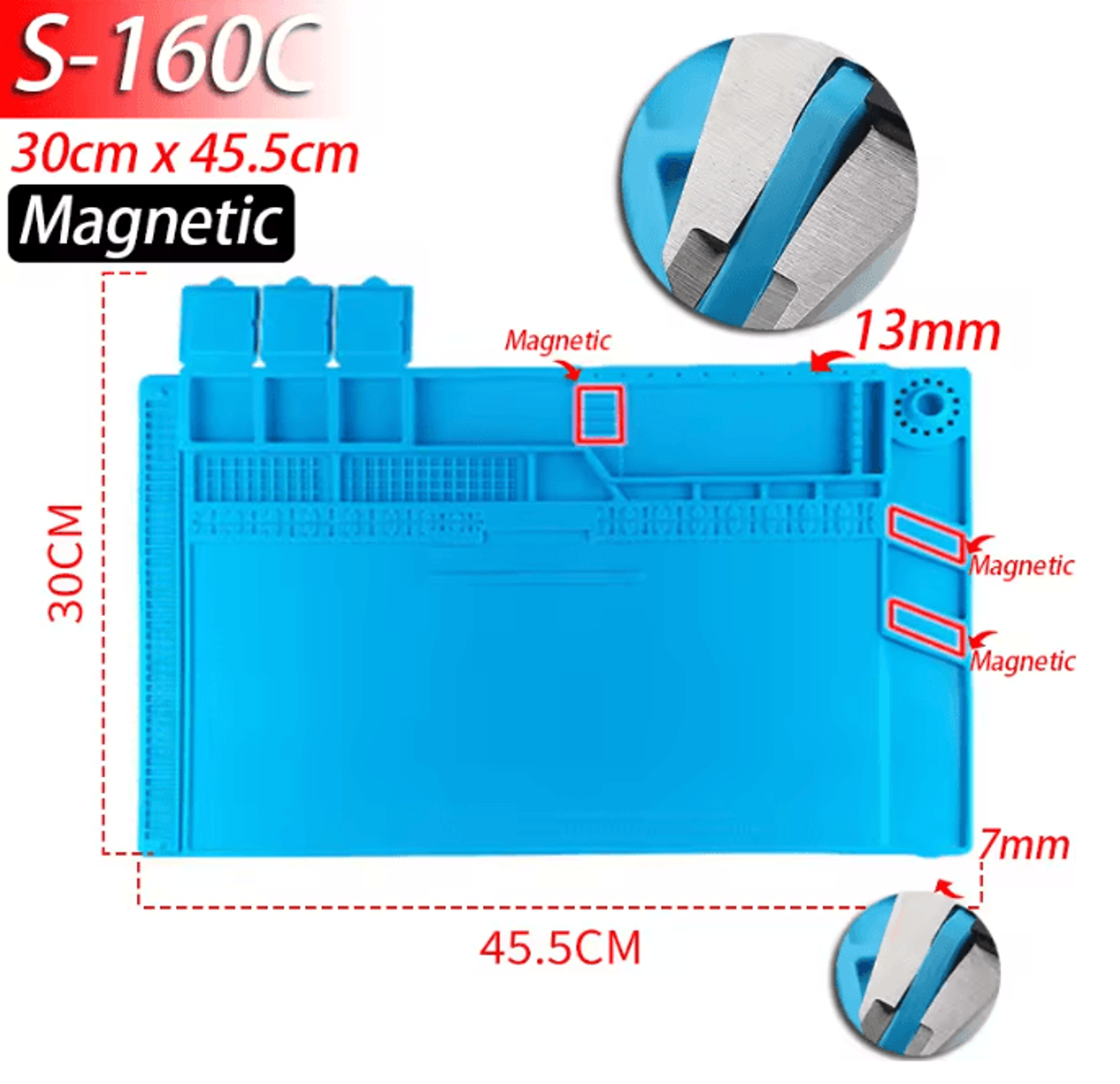 Silicone Soldering Work Mat Heat Resistant Anti Static Repair Pad 10