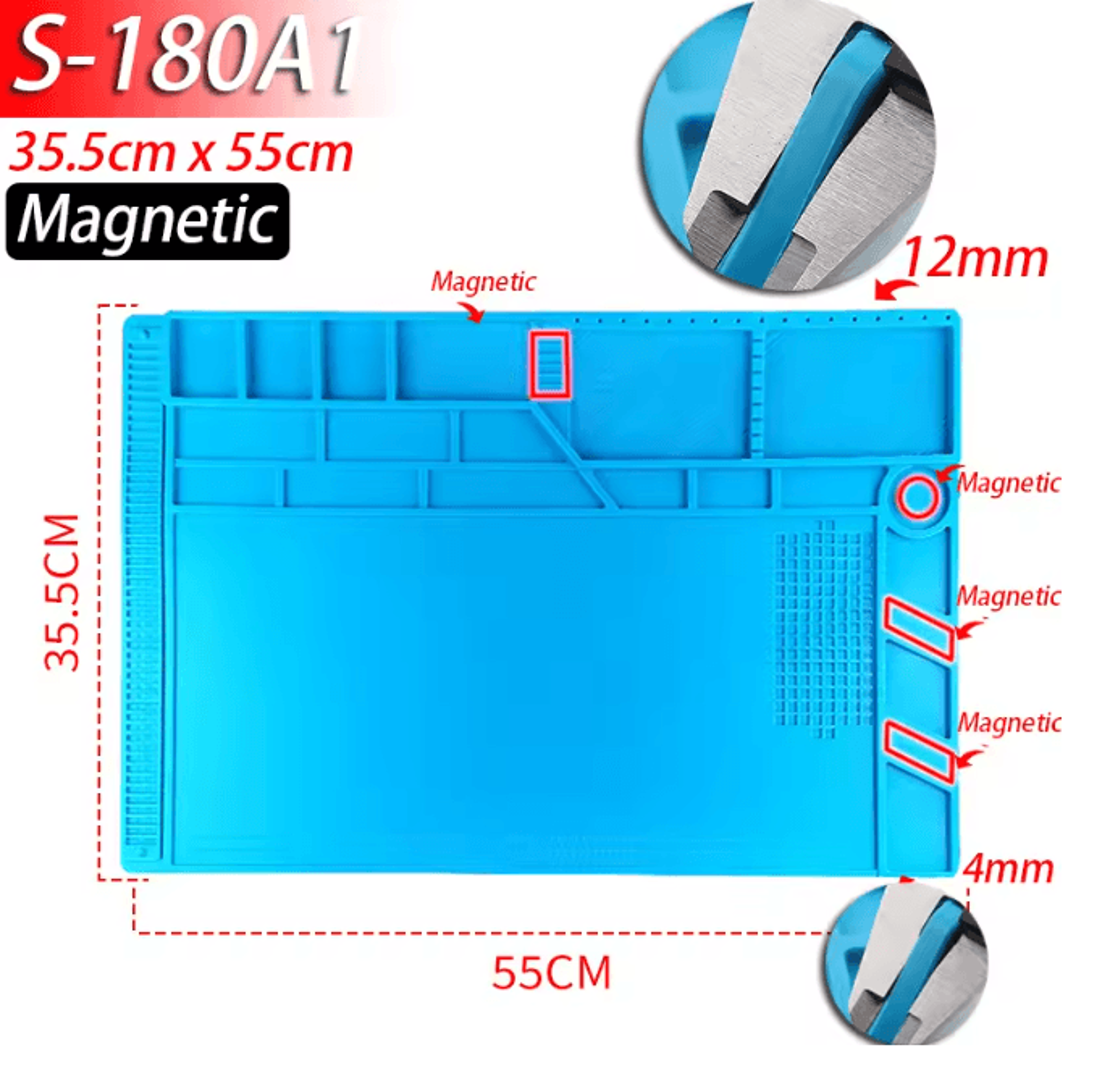 Silicone Soldering Work Mat Heat Resistant Anti Static Repair Pad 12
