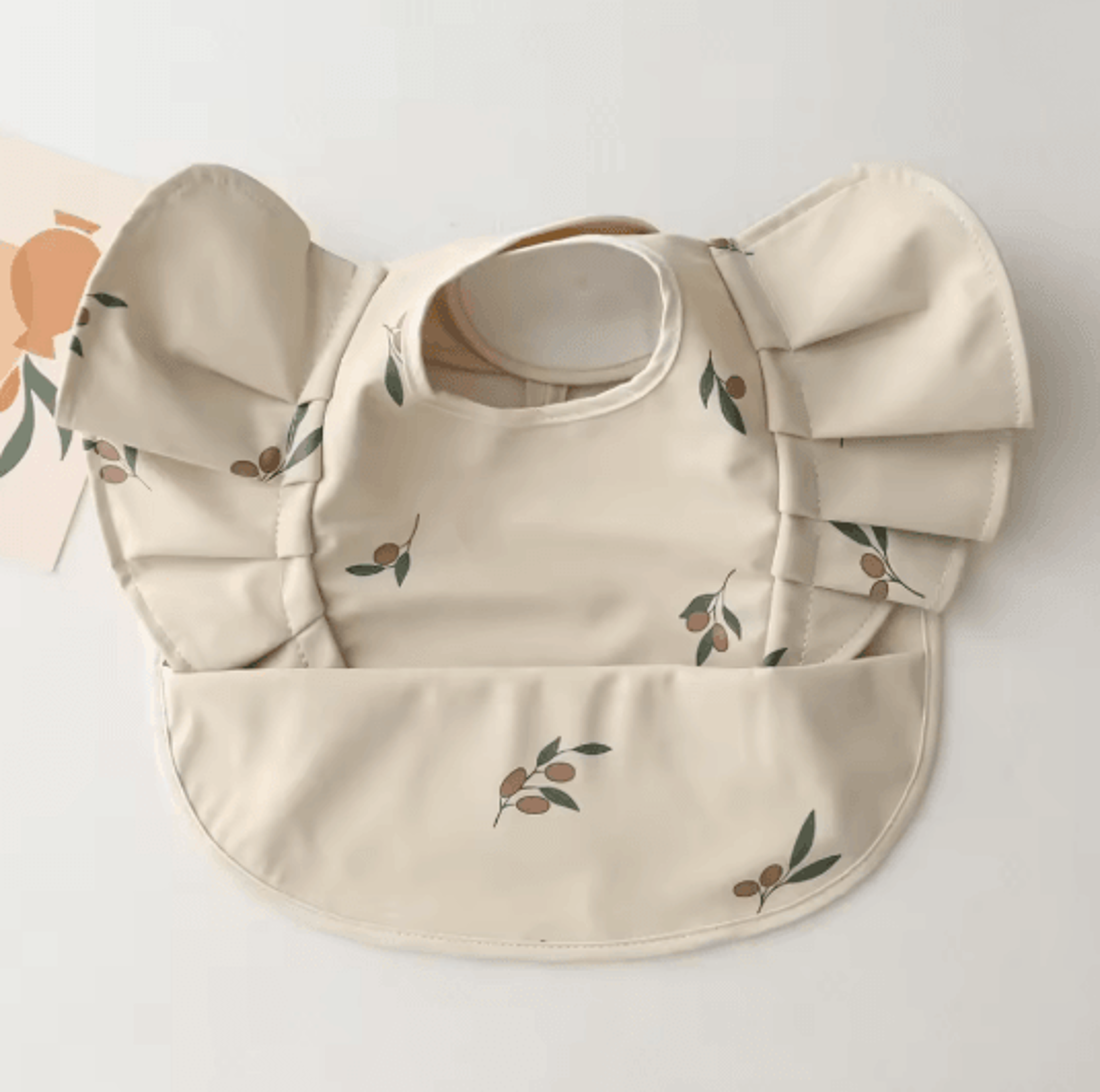 Waterproof Baby Bib With Sleeves Soft PU Feeding Bib With Pocket 2