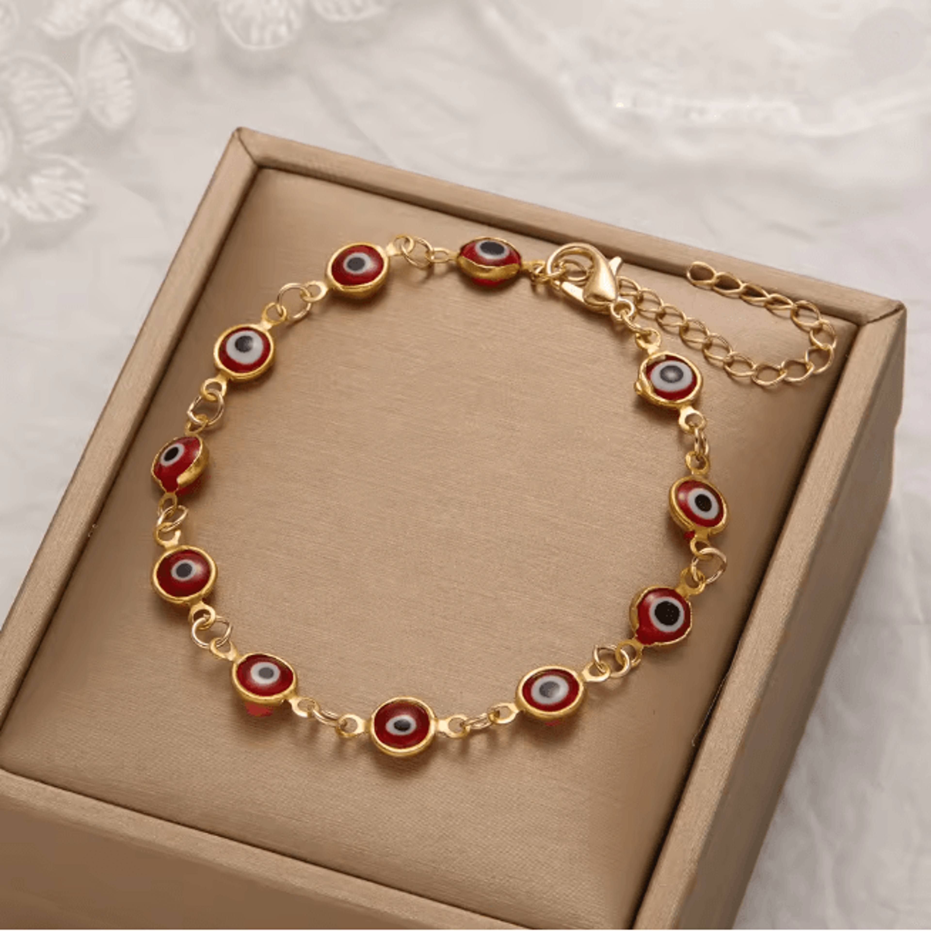 Lucky Evil Eye Bracelet Adjustable Metal Chain Protection Jewelry 4