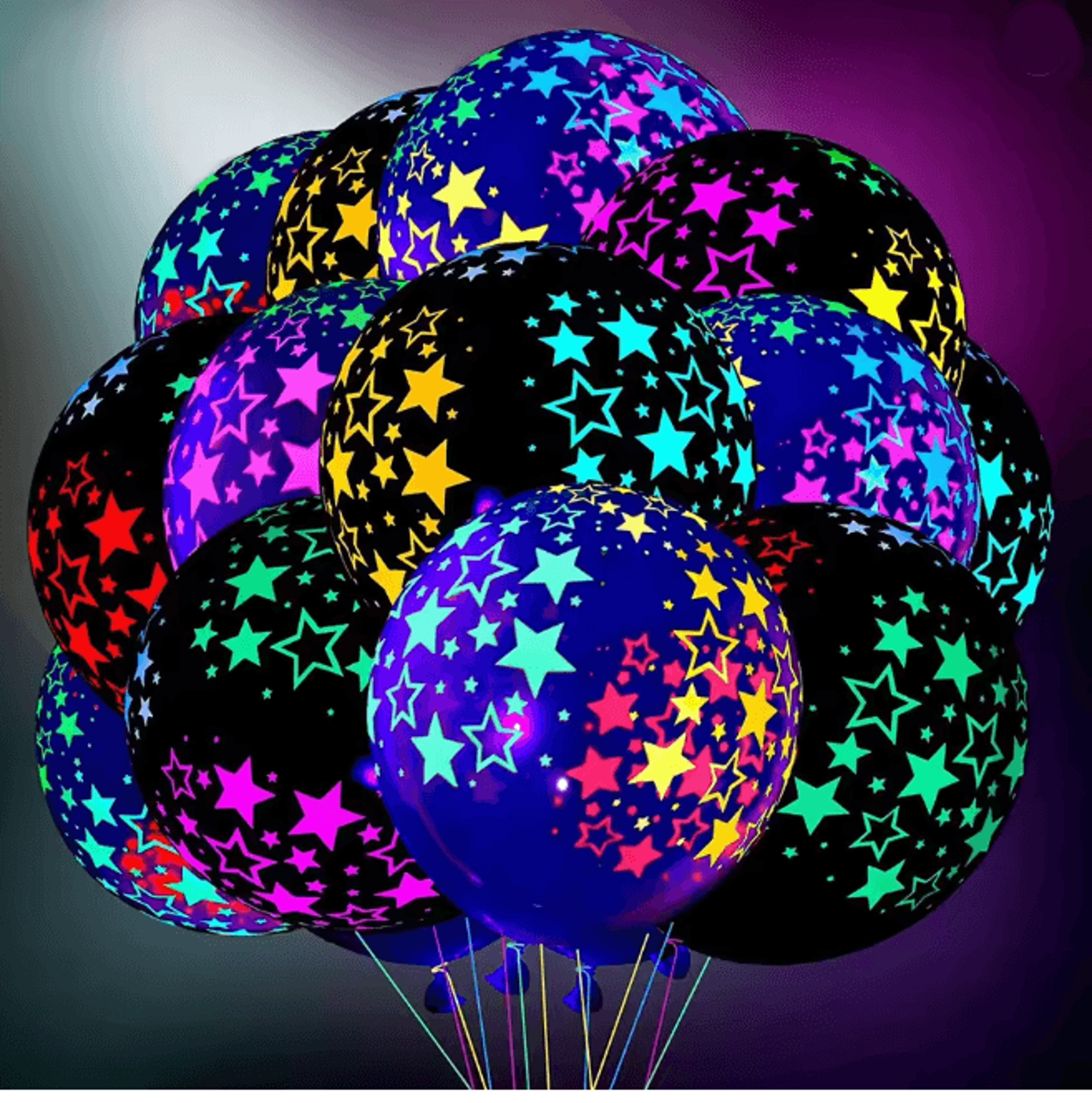 Glow In The Dark Heart Balloons 12 Inch Fluorescent Party Decor Set 0