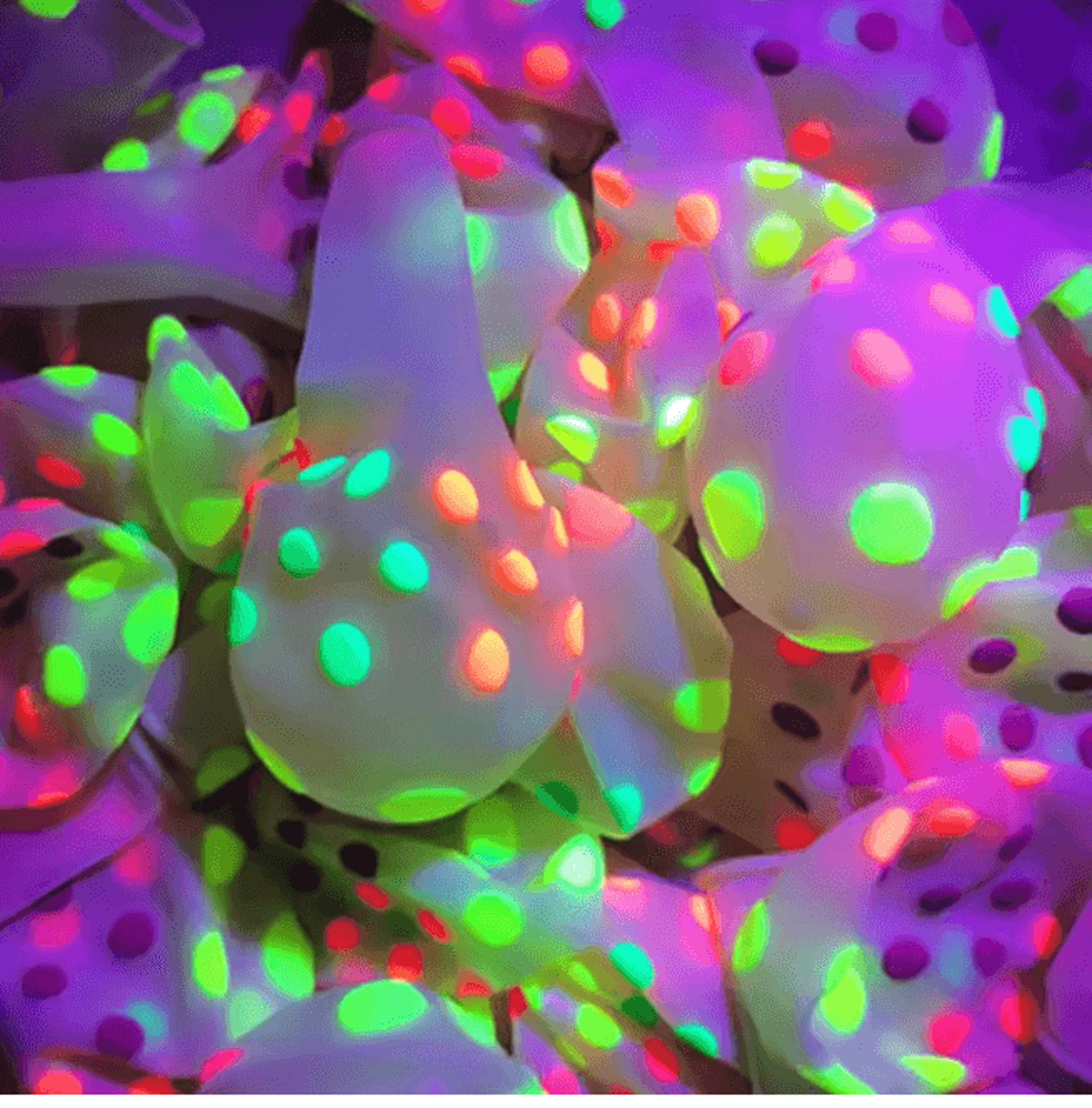 Glow In The Dark Heart Balloons 12 Inch Fluorescent Party Decor Set 2