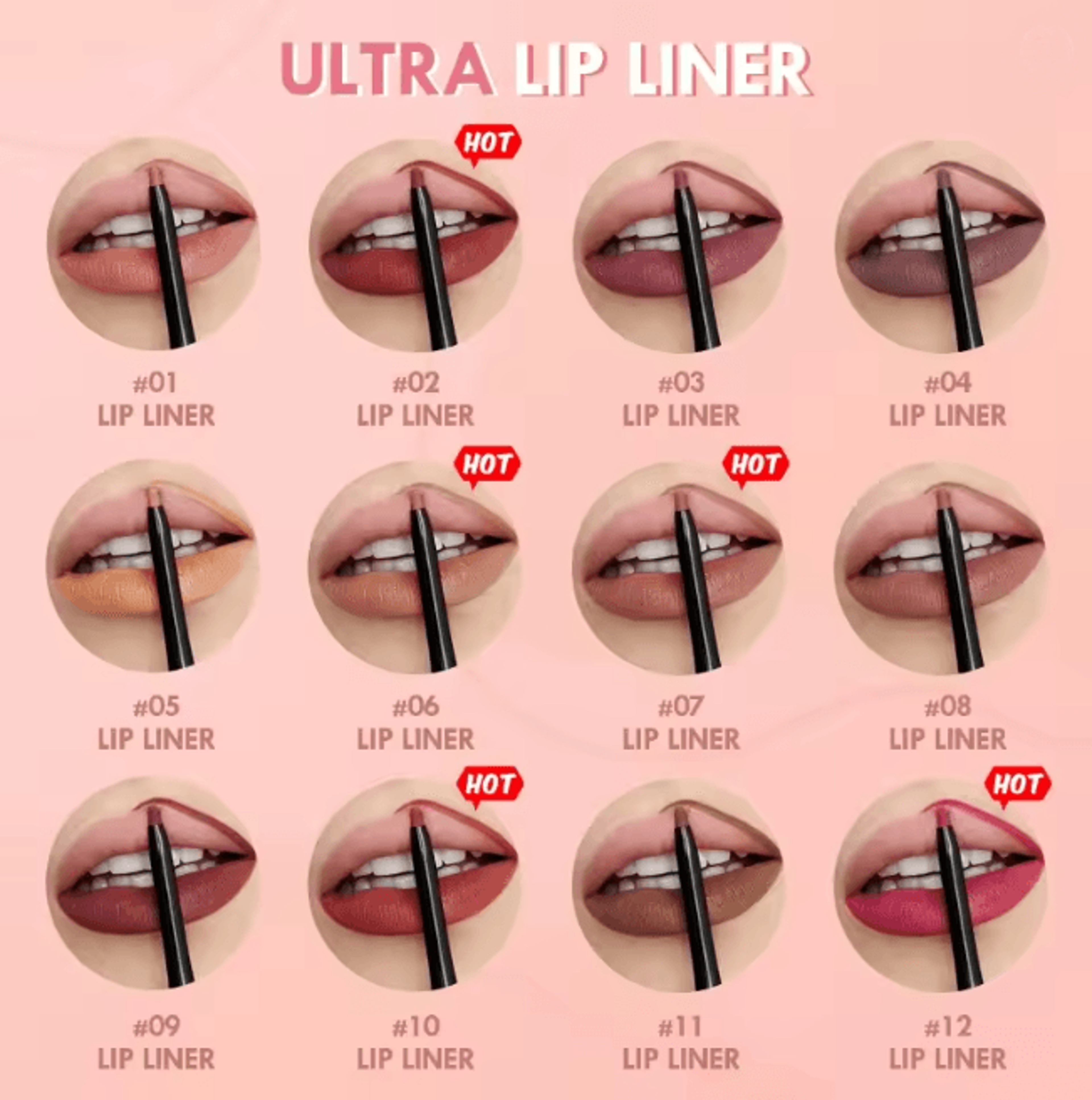 ColorLock Velvet Matte Lip Liner Long Lasting Waterproof Lip Pencil 1