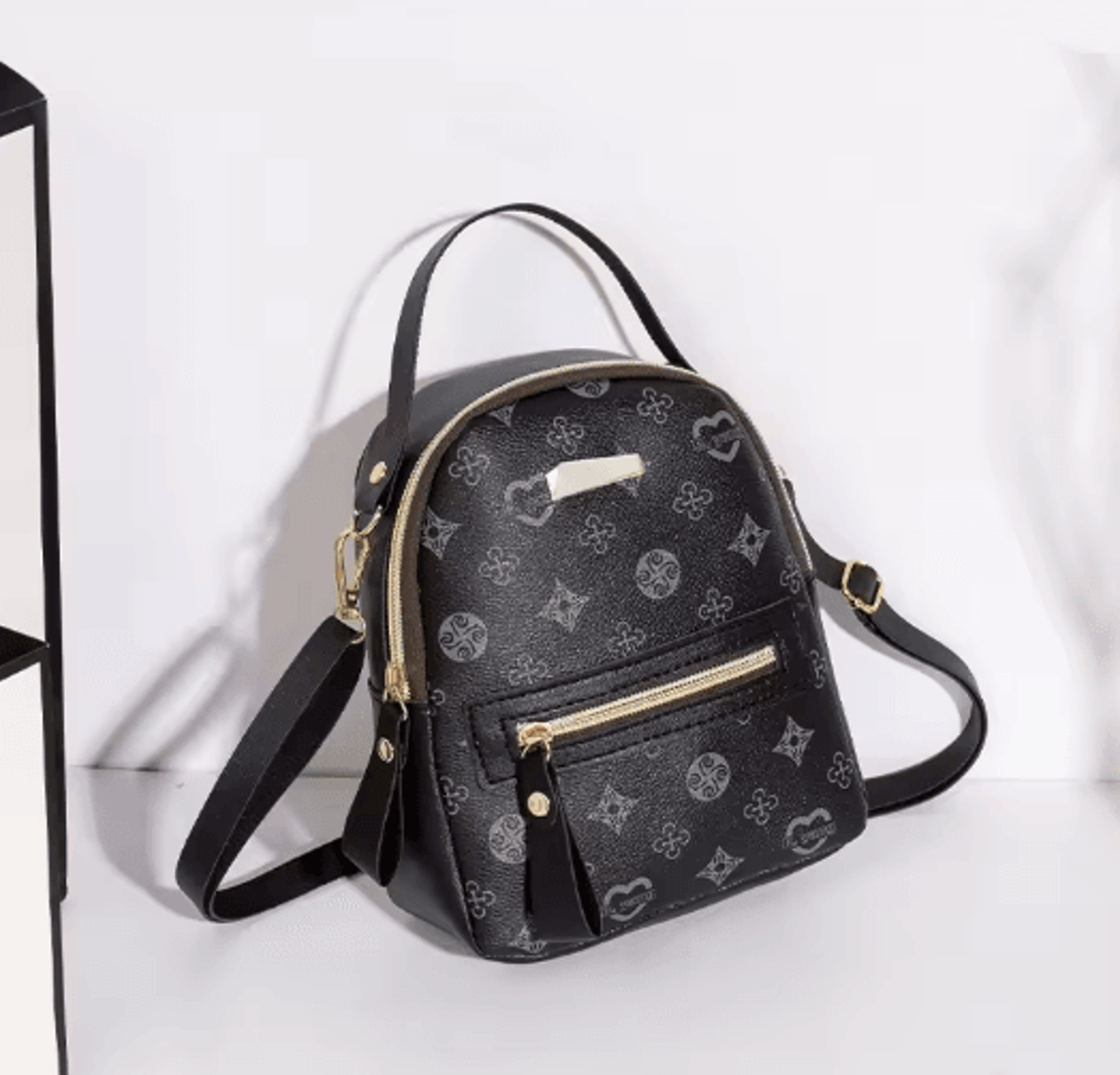 Floral Canvas Backpack Lightweight School Bag For Women 4