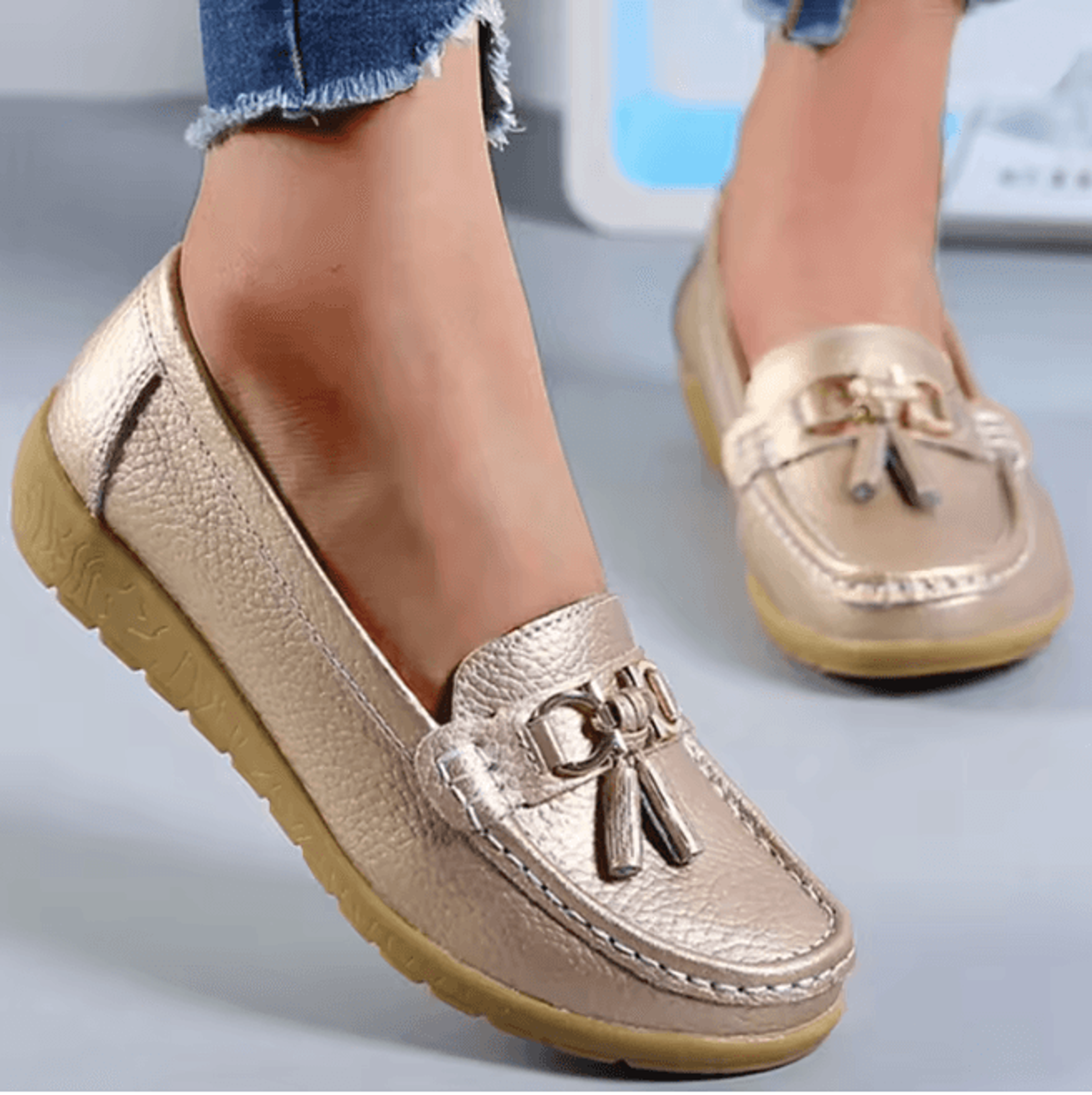 Womens Comfortable Nurse Loafers Slip On Flat Shoes 0