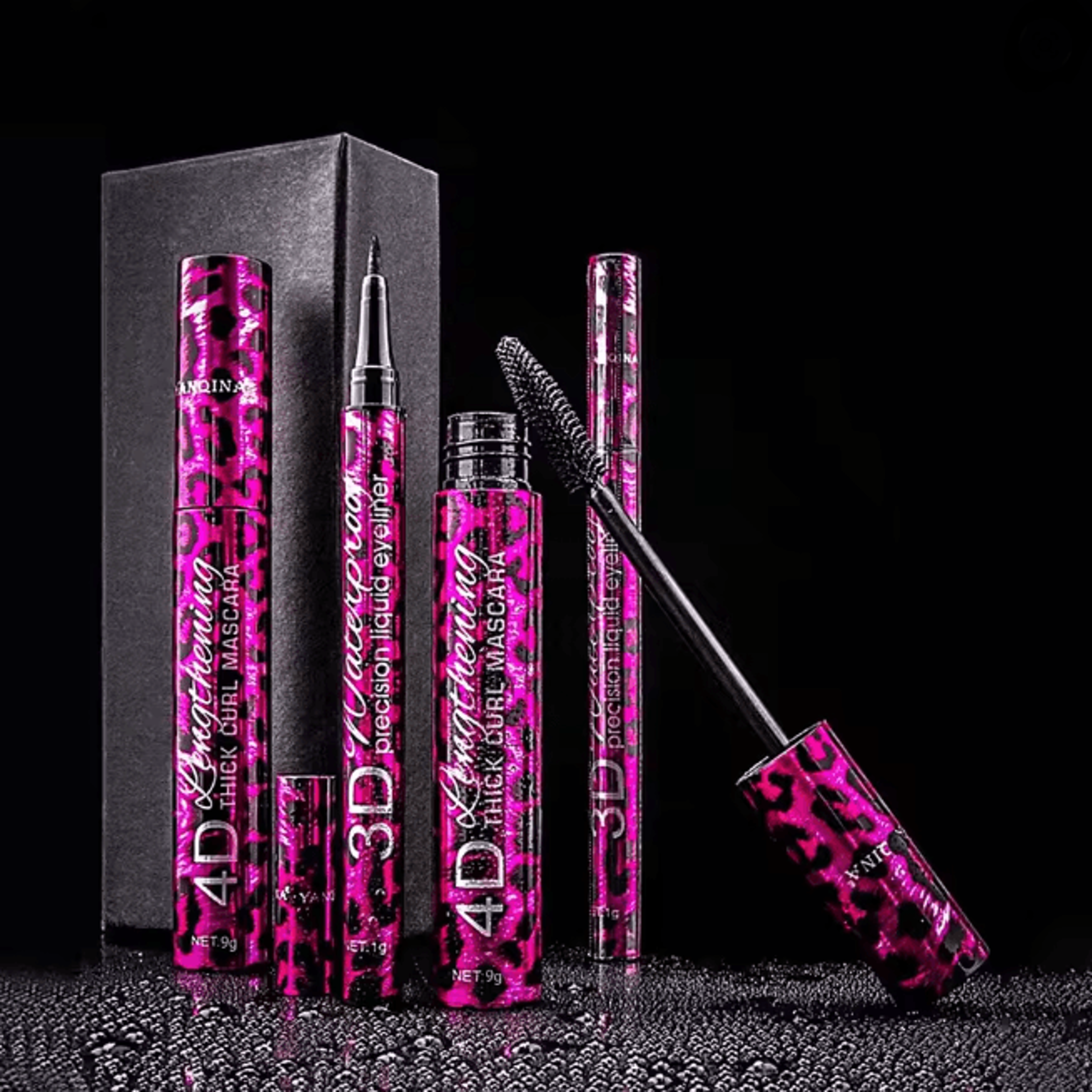 Waterproof Eye Makeup Set Eyeliner Mascara And Eyebrow Pencil 2