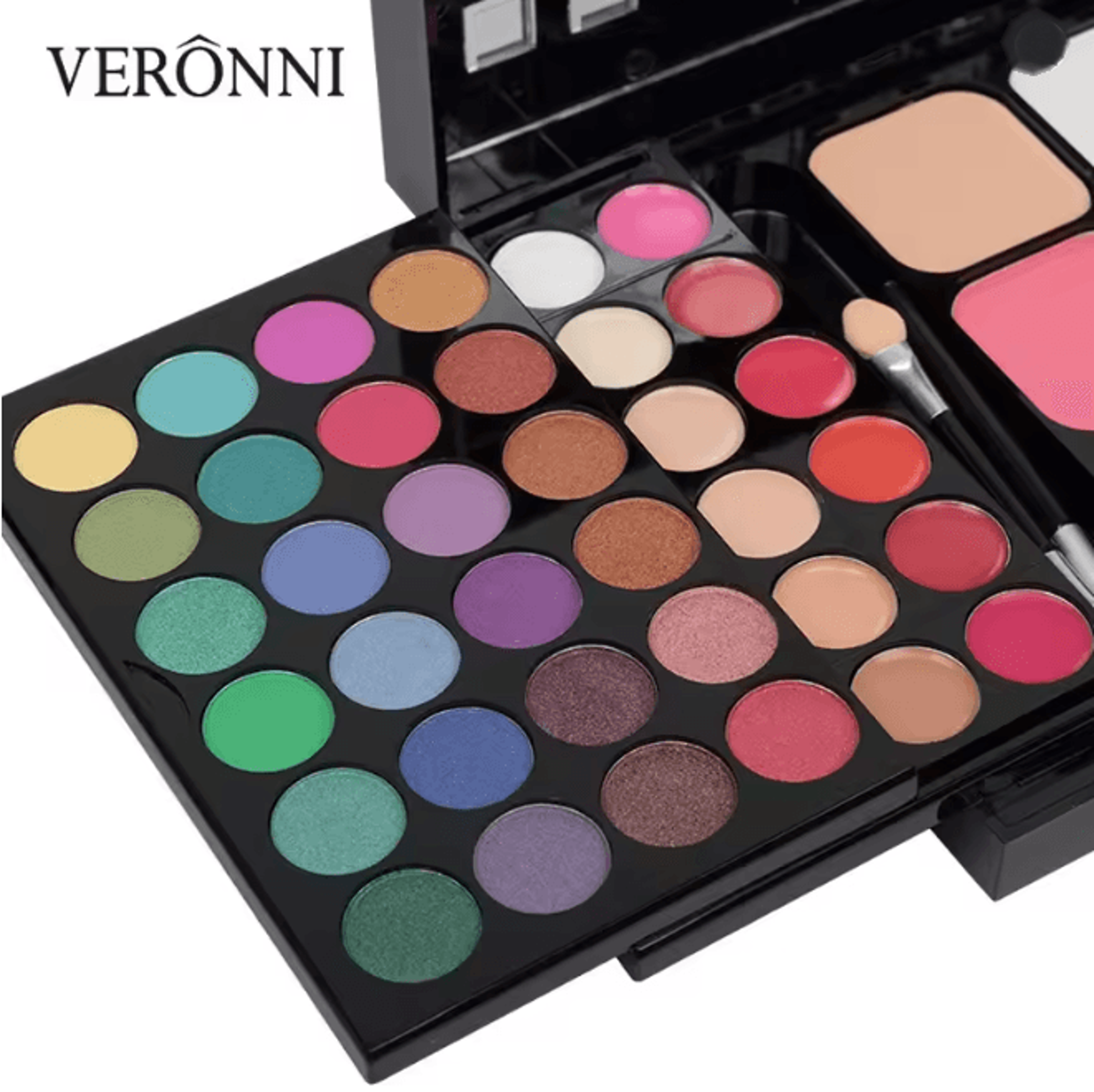 Large Color Glitter Eyeshadow Palette Matte And Shimmer Long Lasting 2