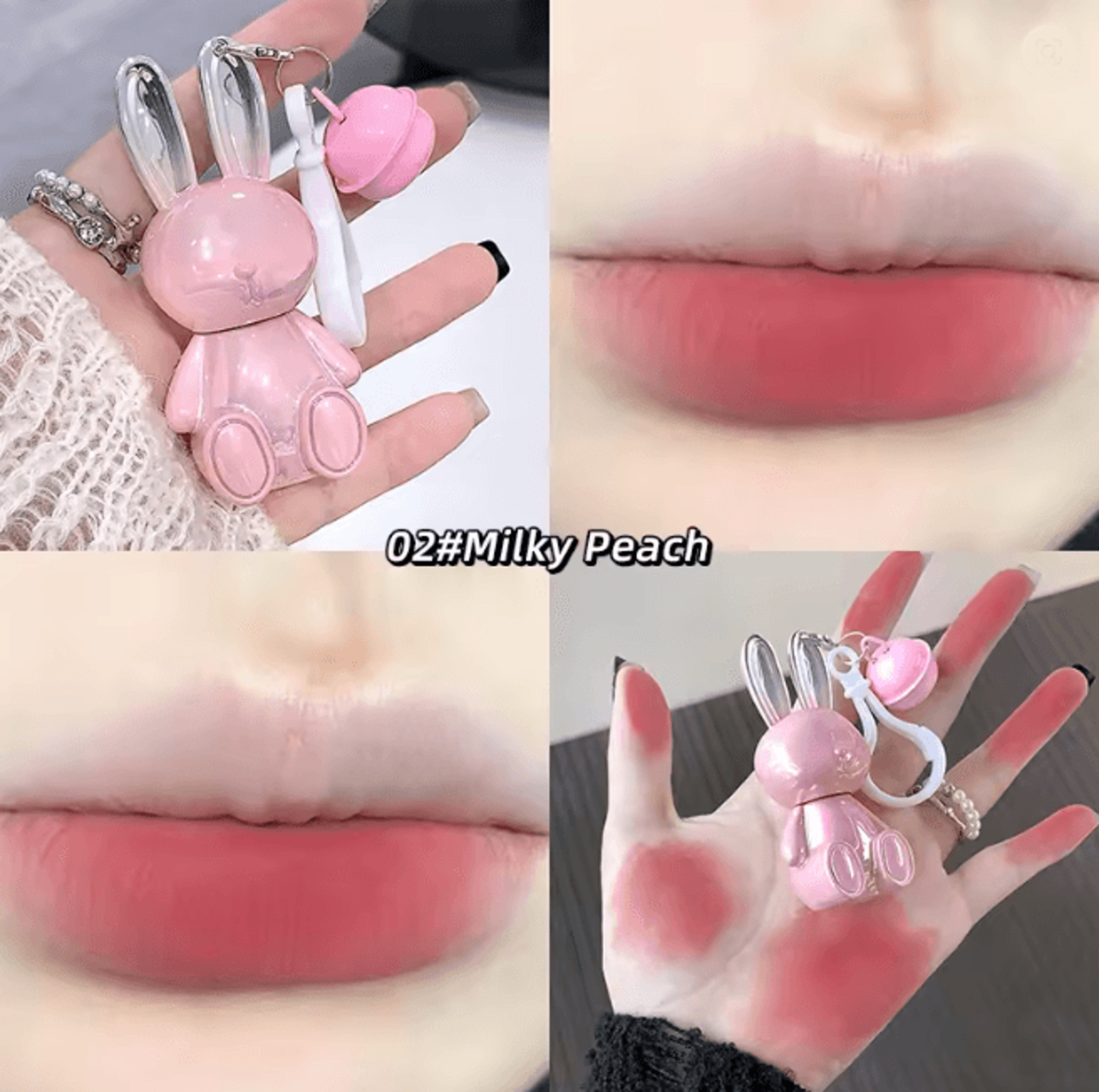 Velvet Matte Lip Cream Water Light Lip Glaze Cute Pendant Design 10