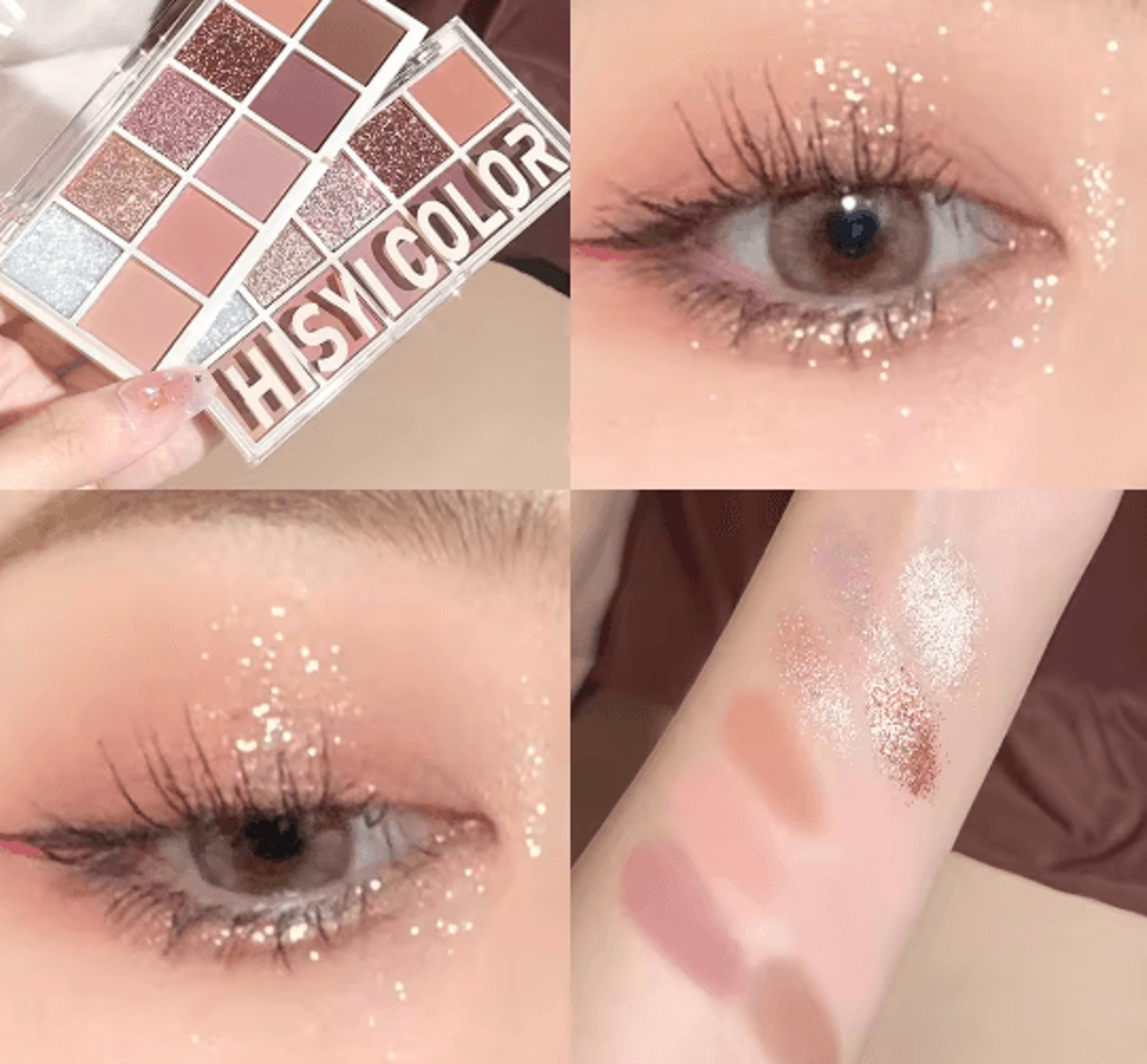 HISYI Star Ten Color Eyeshadow Palette Soft Matte And Pearl Pink Brown 3