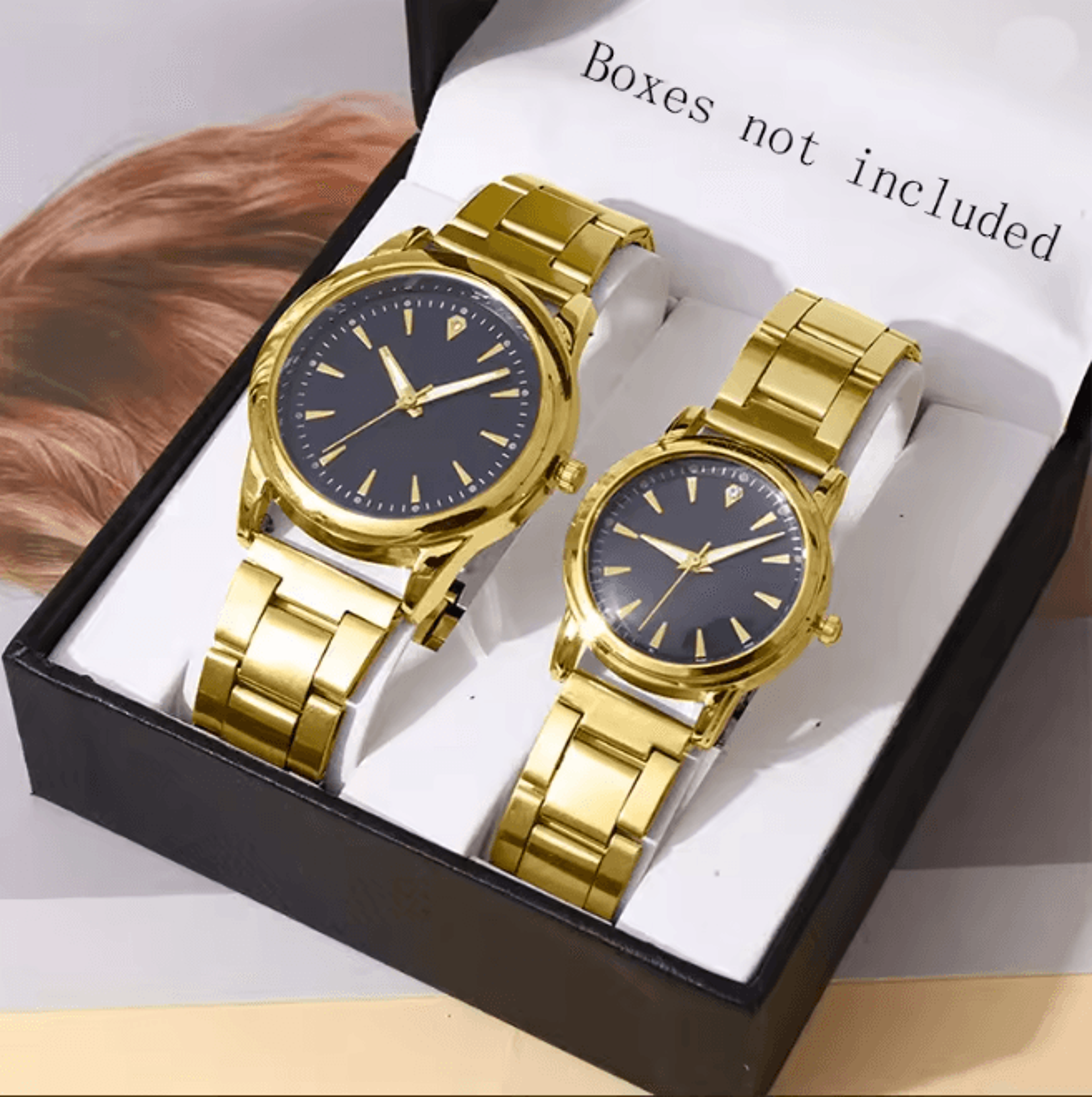Couple Business Quartz Watch Set Classic Analog Style 4