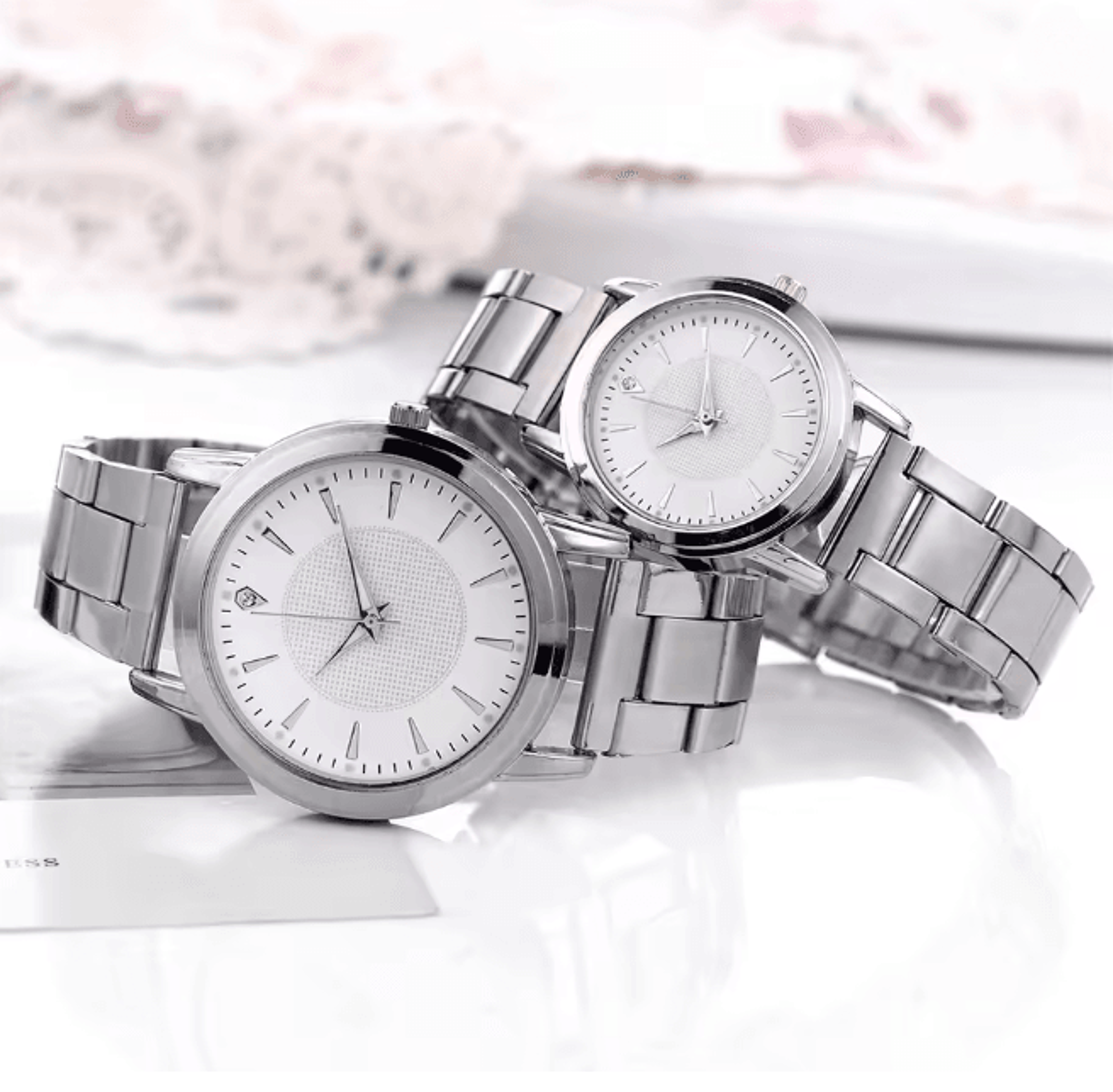 Couple Business Quartz Watch Set Classic Analog Style 6