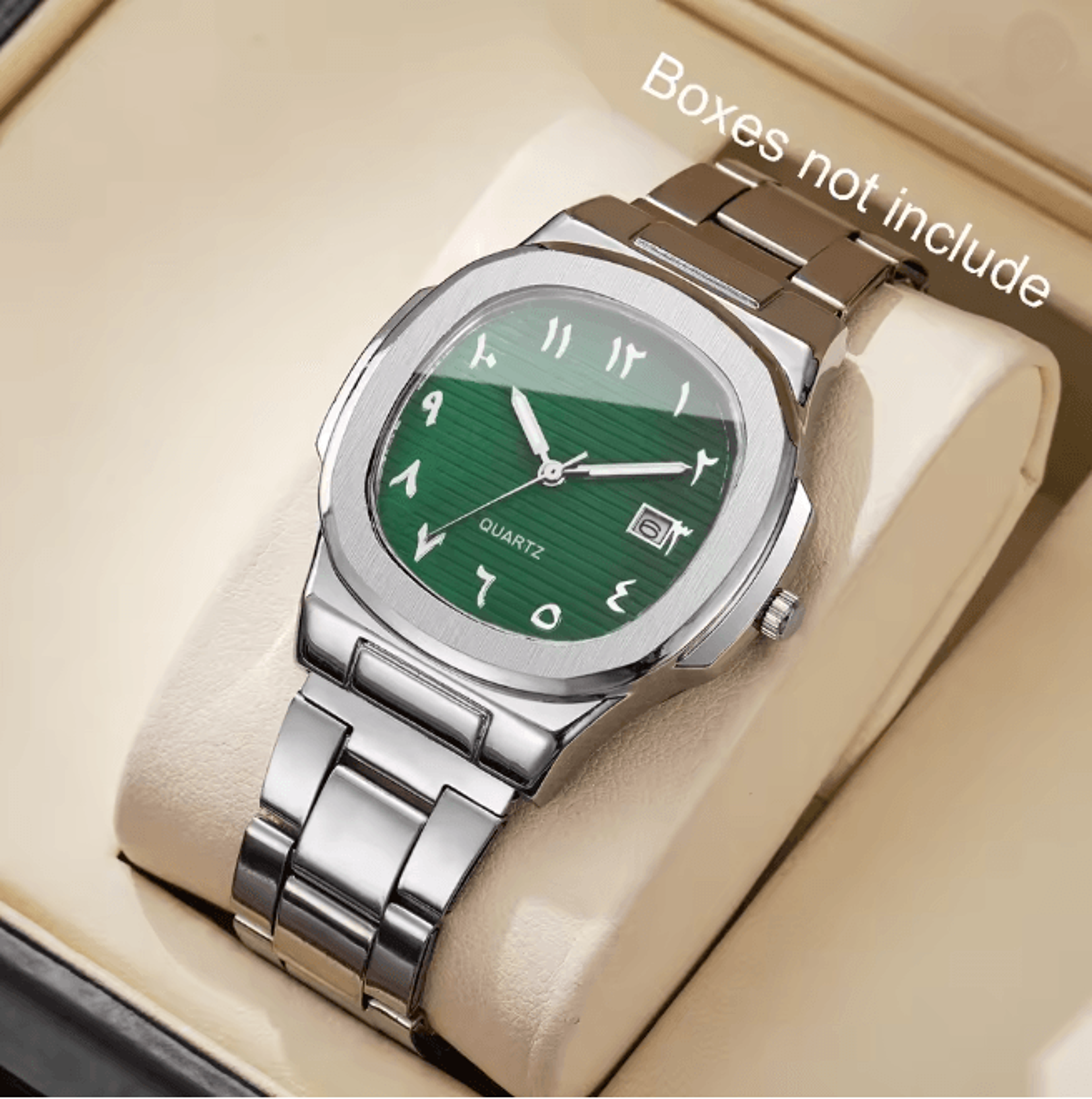 Luxury Square Dial Mens Quartz Watch Stainless Steel Business Style 14