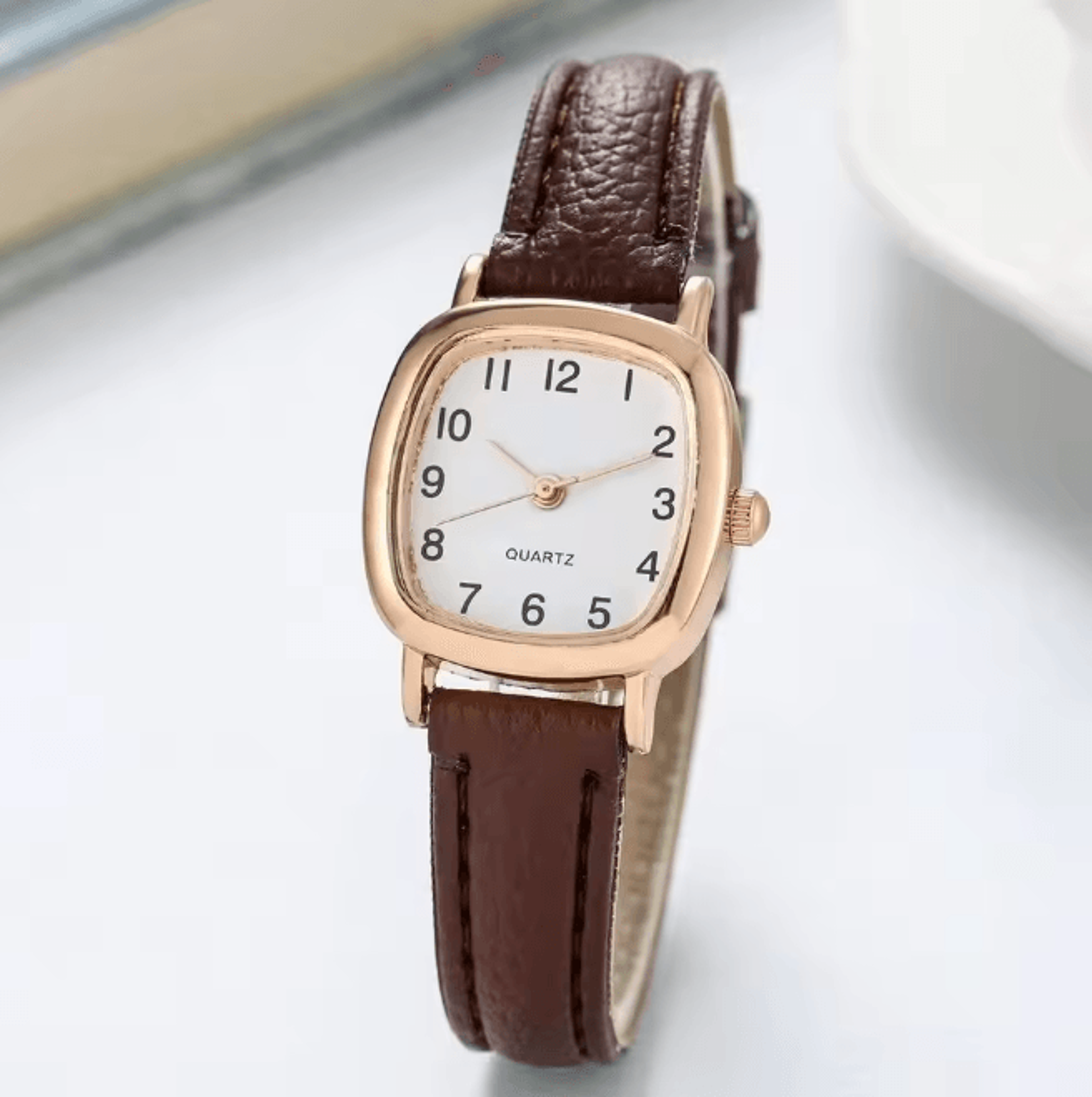 Square Womens Quartz Watch Simple Vintage Small Dial 1
