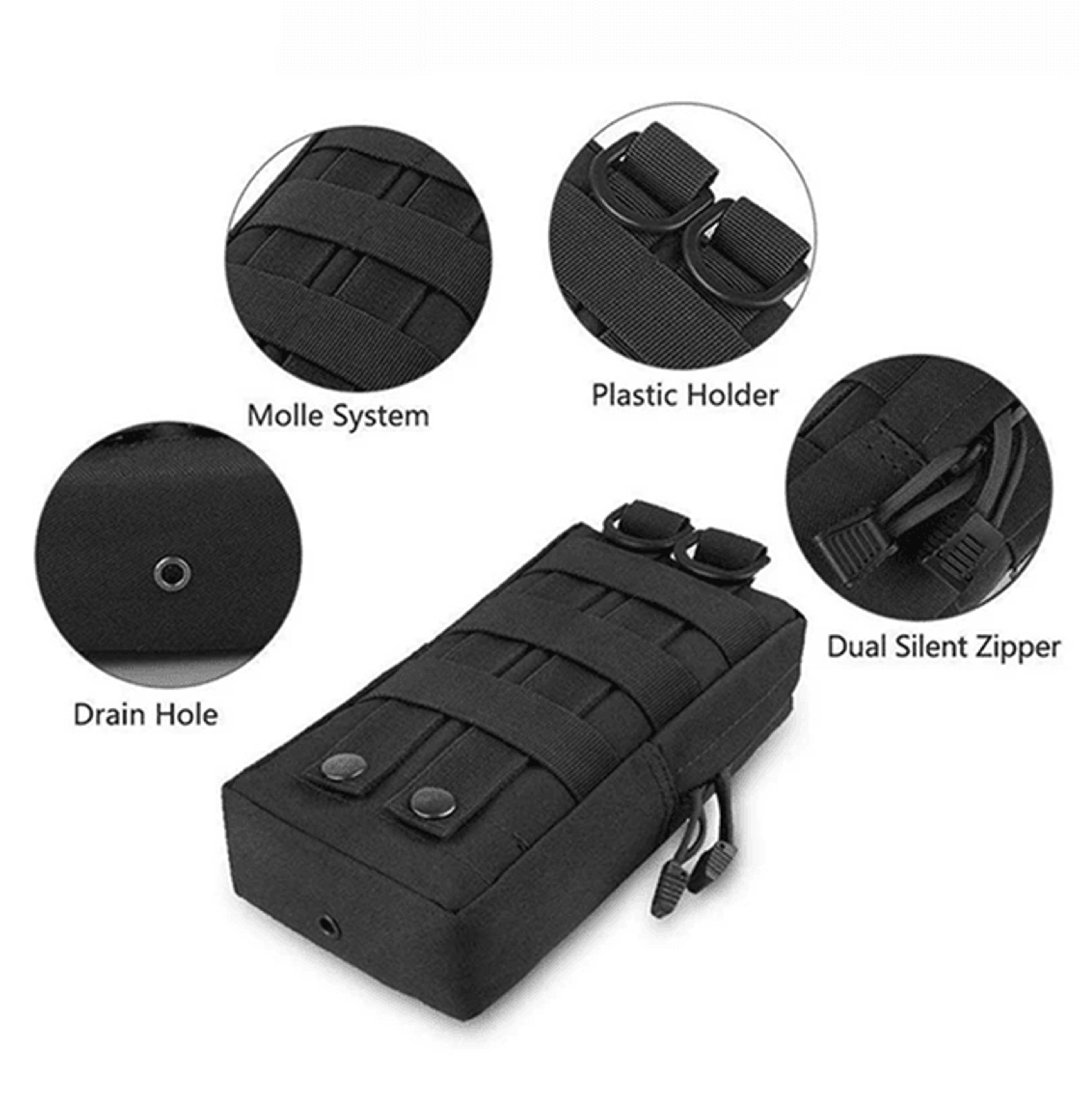 Military Tactical EDC Waist Pouch 600D Oxford Molle Gear Bag 2
