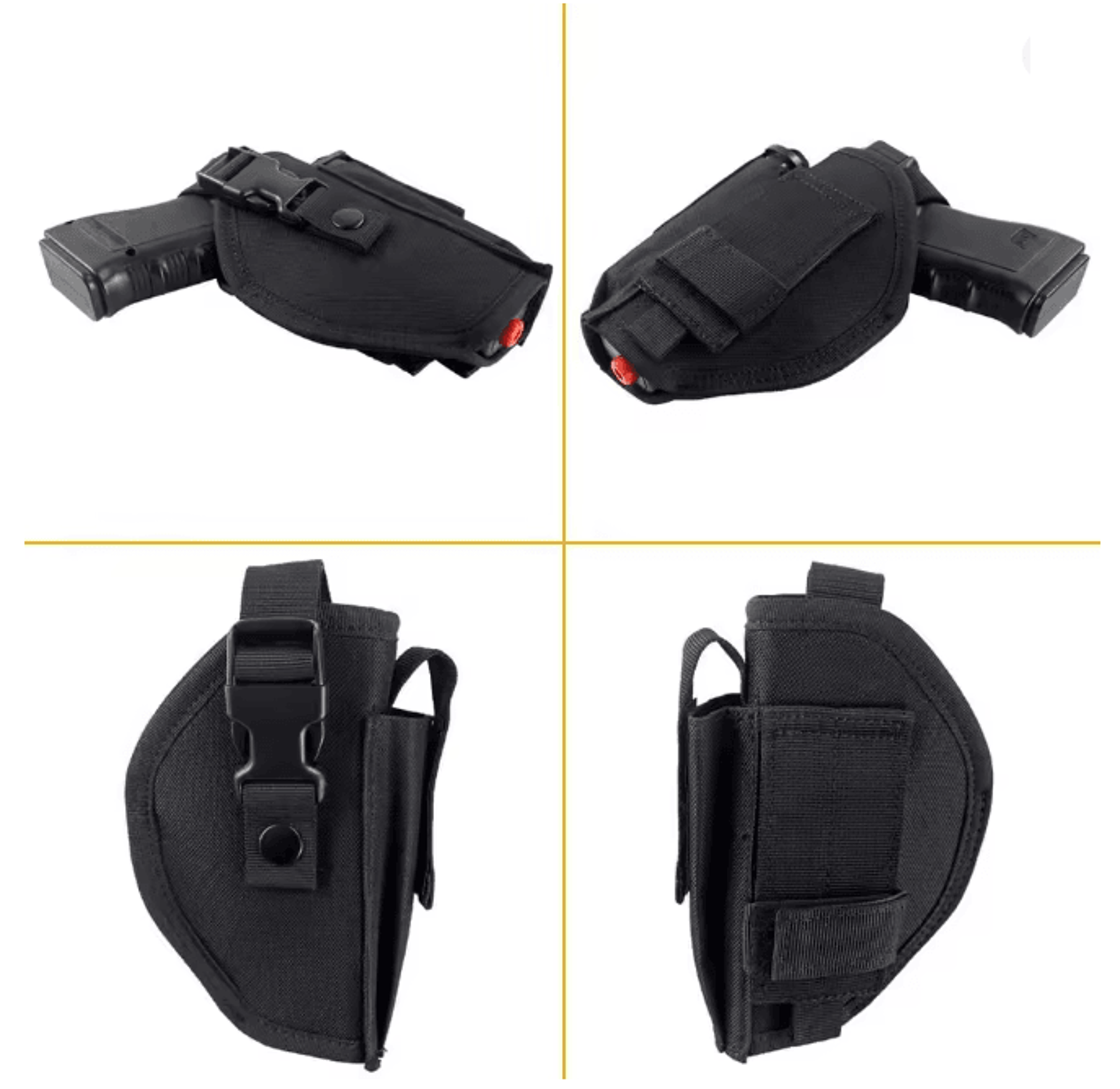 Universal Concealed Carry Gun Holster With Bullet Clip Belt Mount 1