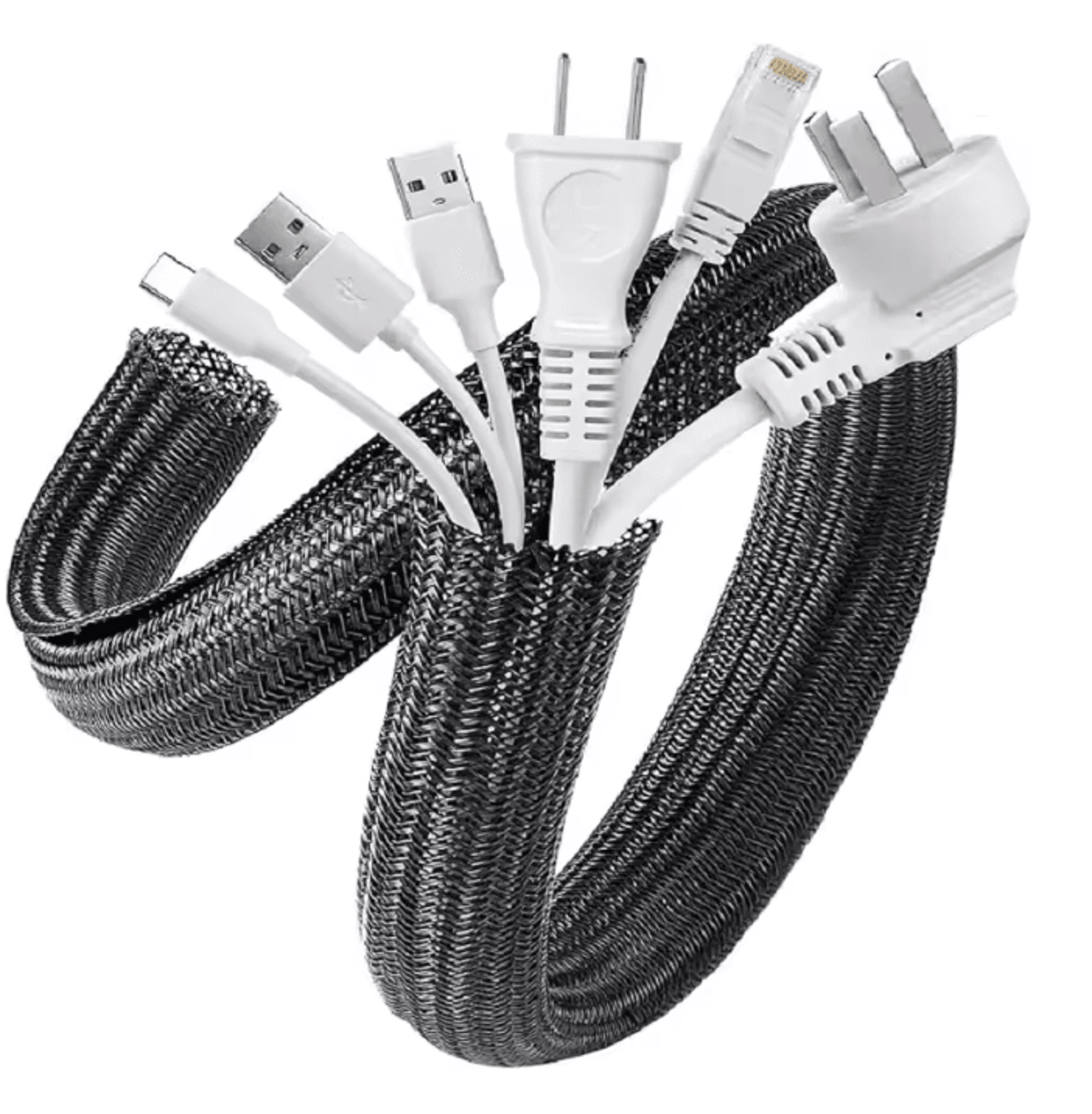 Braided Cable Sleeve PET Nylon Wire Protector Cable Wrap 0