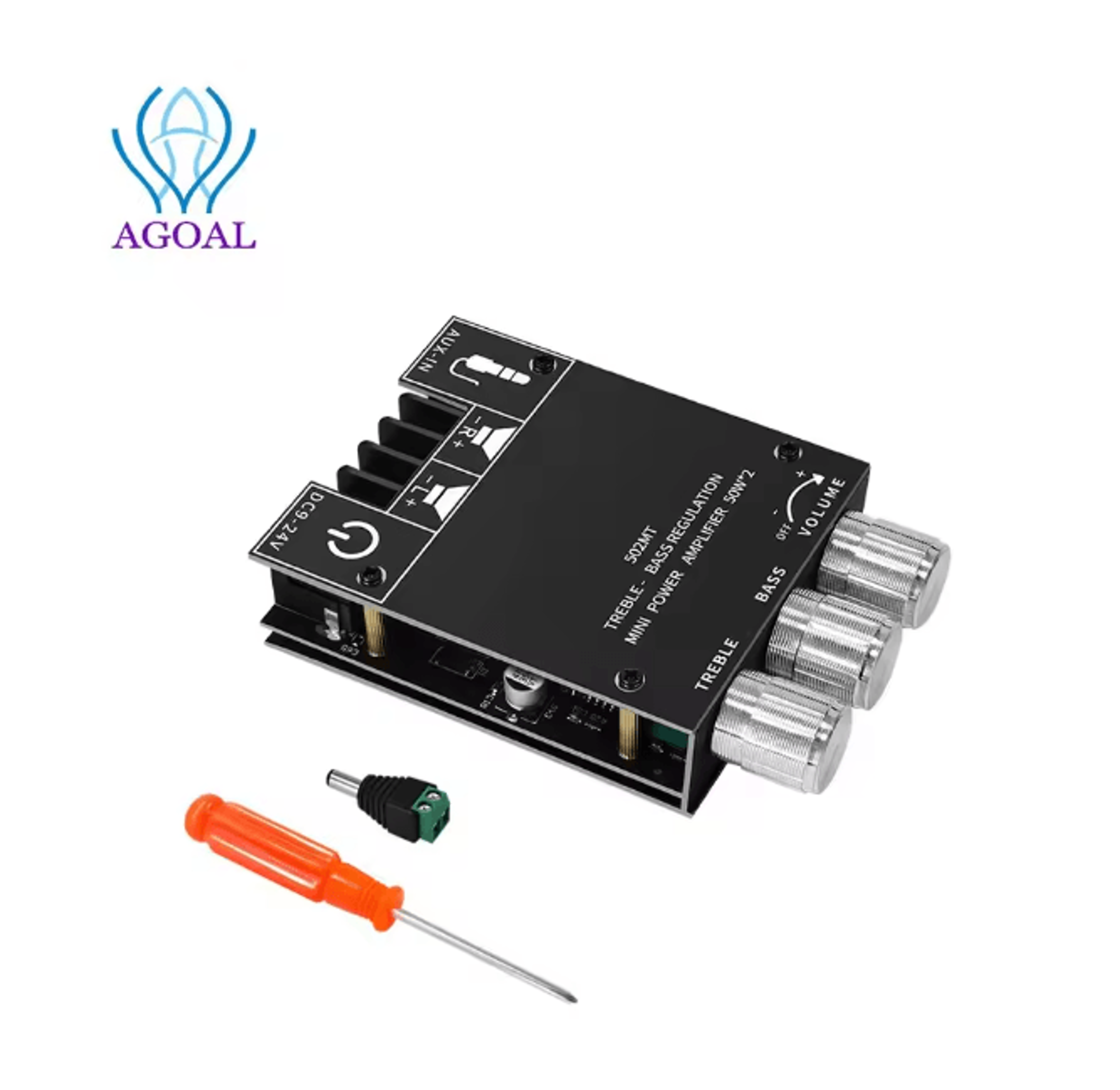 PowerPulse ZK502MT Bluetooth Stereo Amplifier Board 2x50W High Power Audio Amp 5