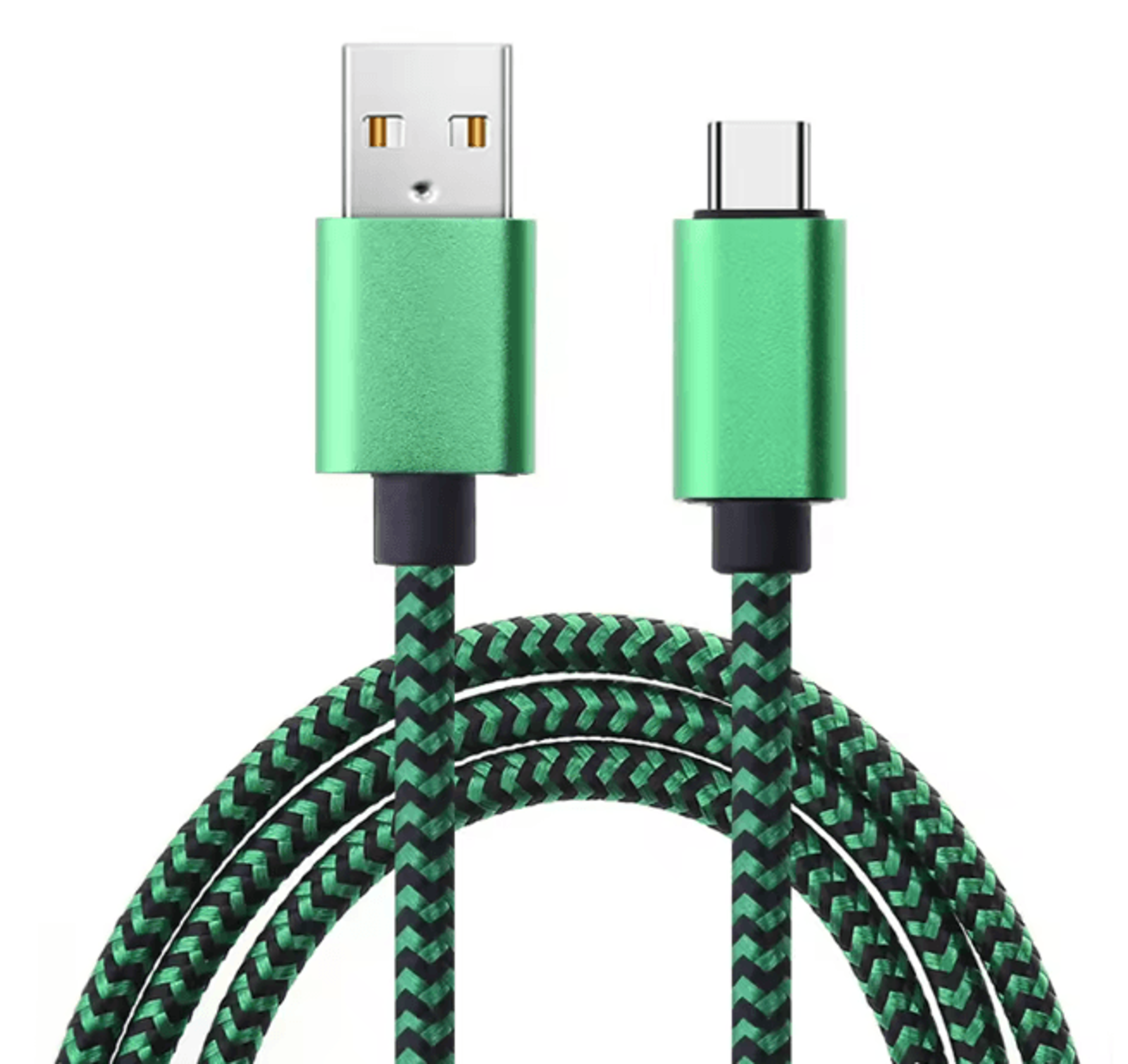 FlexCharge USB C Fast Charging Cable Nylon Braided Data Sync Cord 4