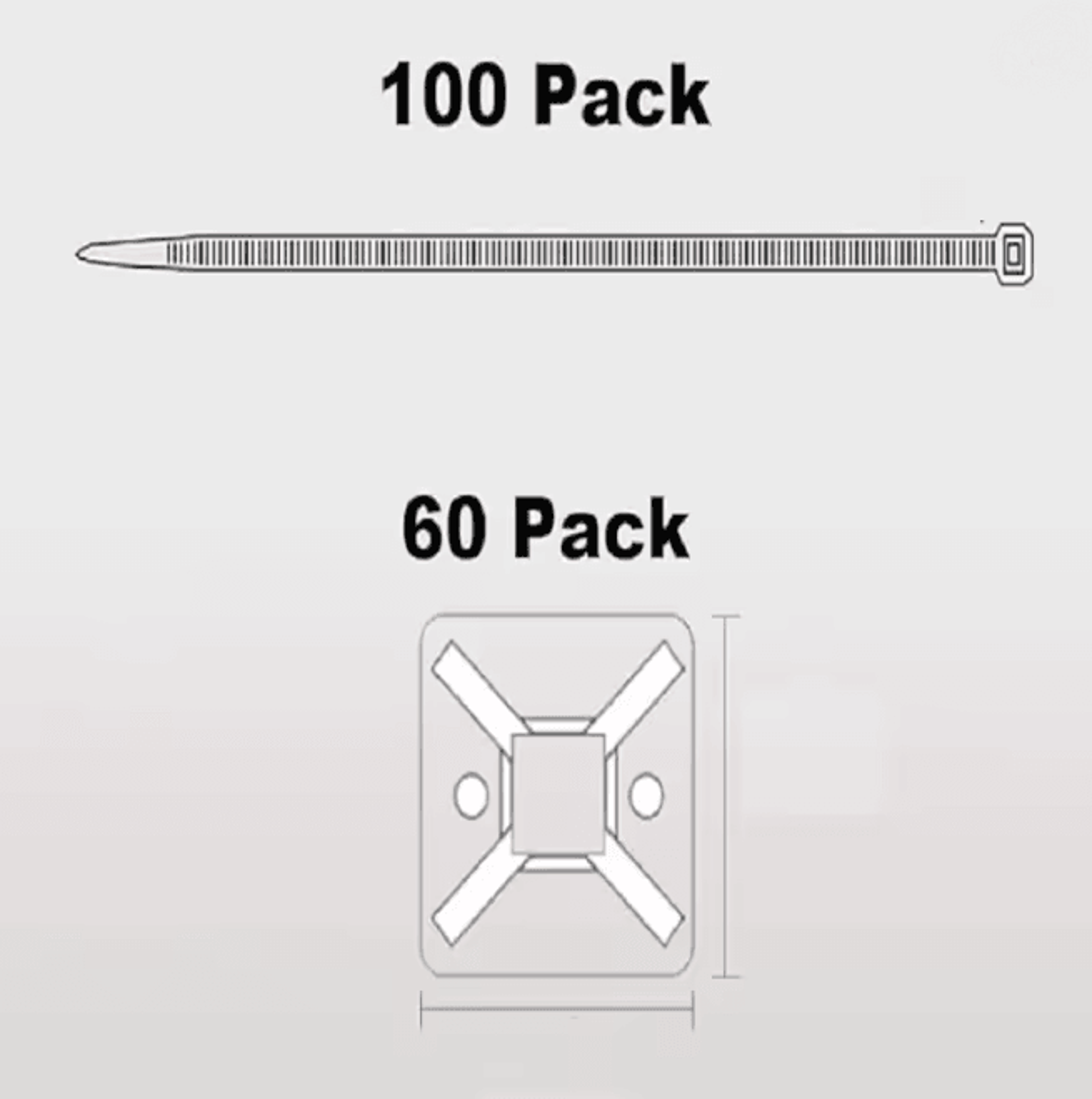 CableHold Pro Self Adhesive Cable Tie Mounts 160 Pack Wire Organizer Clips 4