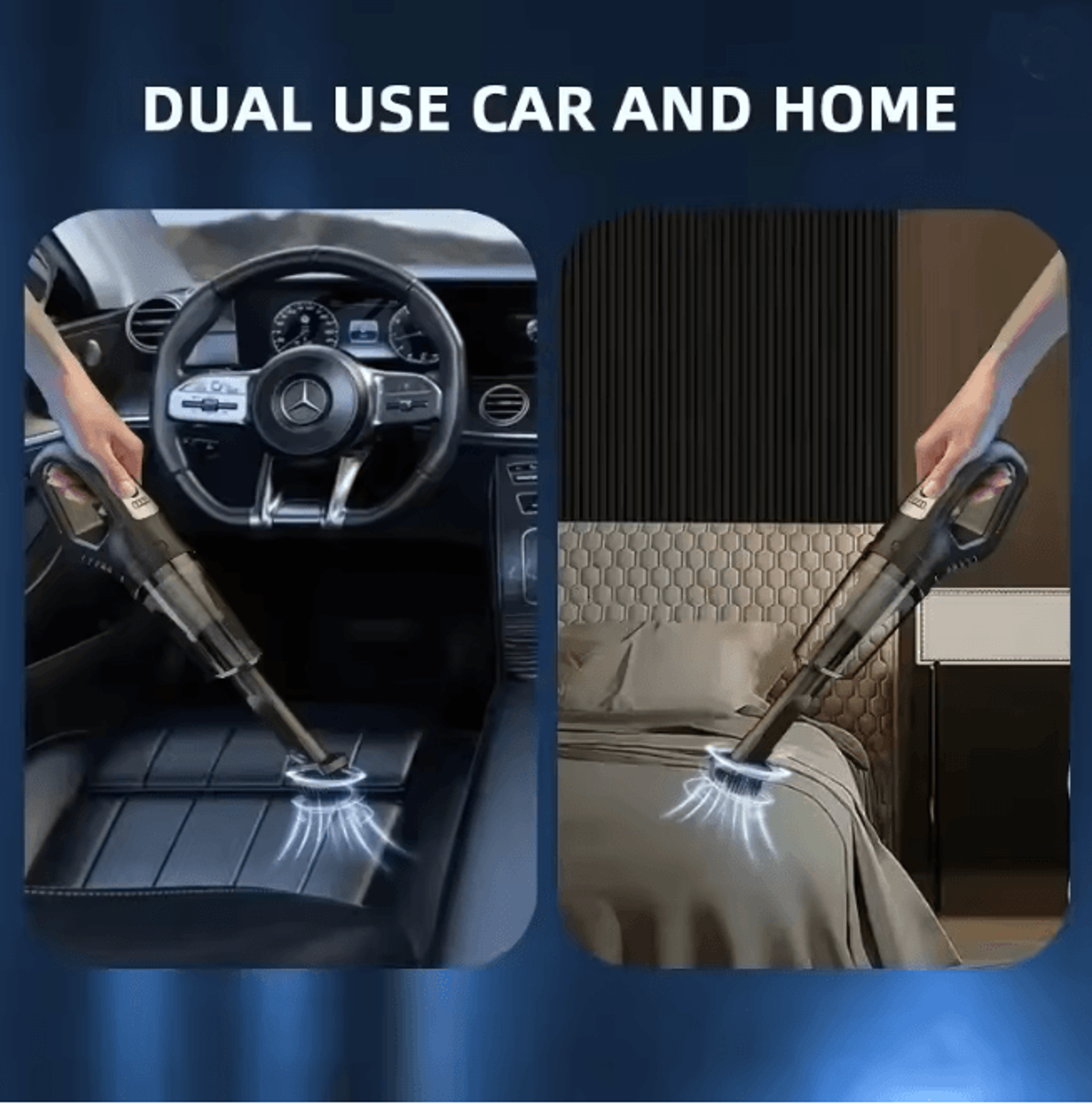 CleanJet 120W Cordless Car Vacuum Cleaner Portable Handheld Suction Cleaner 3