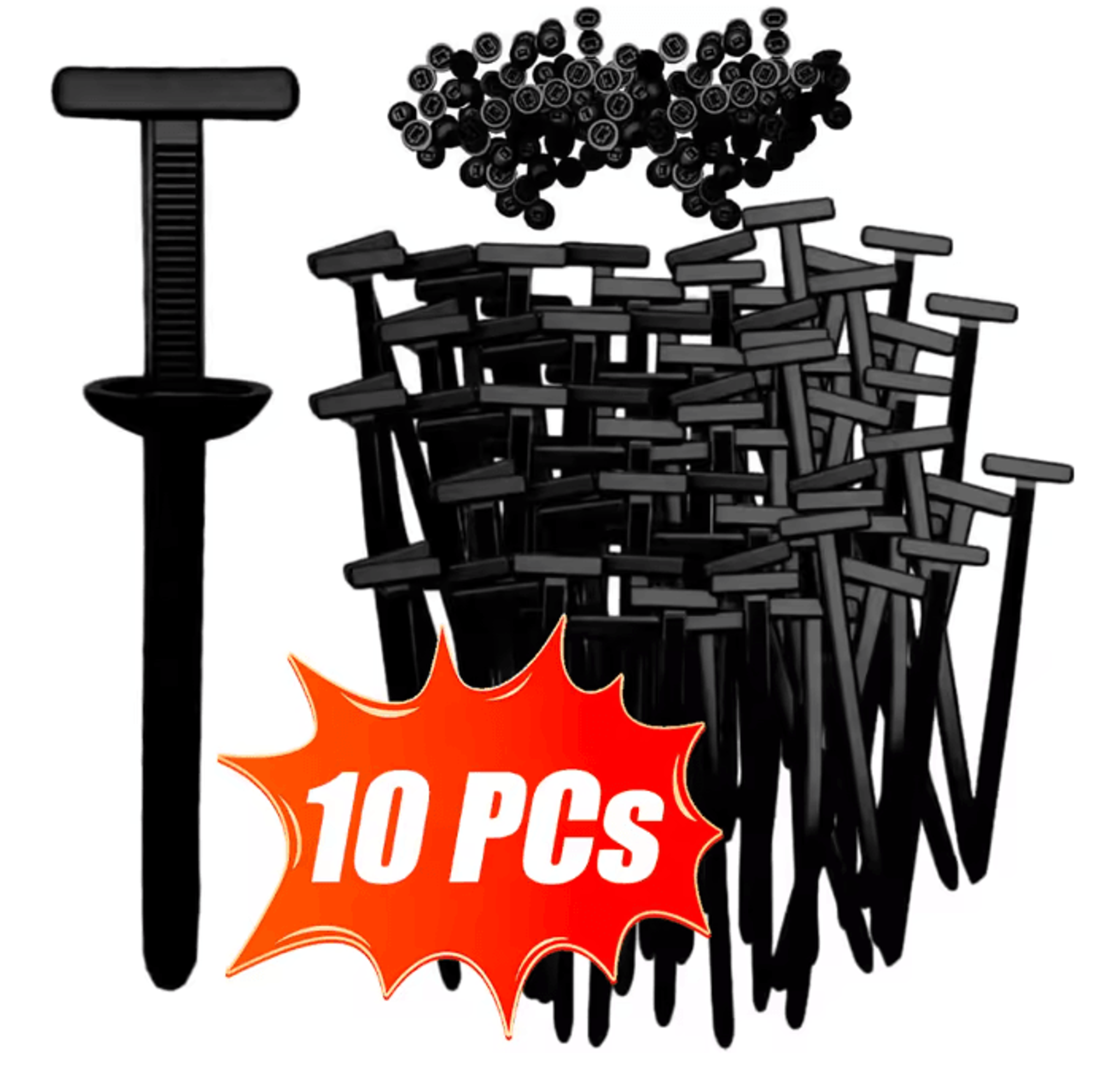 LockTough Heavy Duty Car Nylon Cable Tie Buckles Self Locking Fastener Set 5