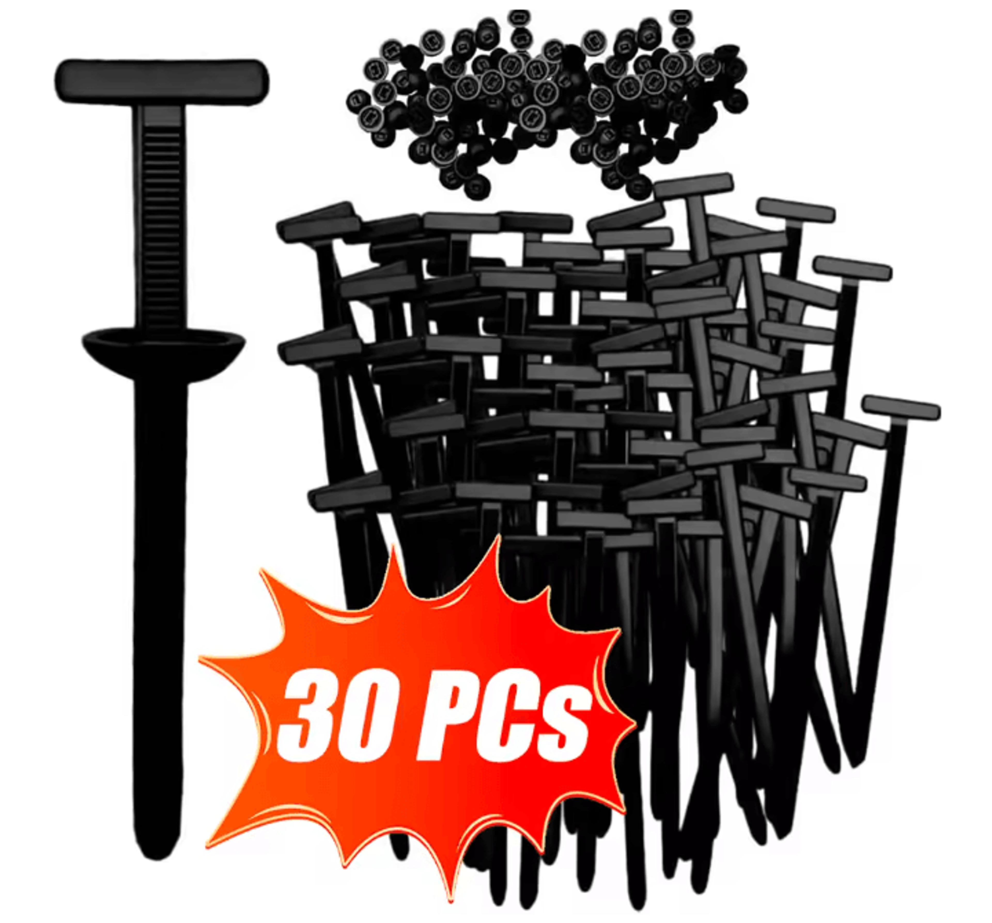 LockTough Heavy Duty Car Nylon Cable Tie Buckles Self Locking Fastener Set 6
