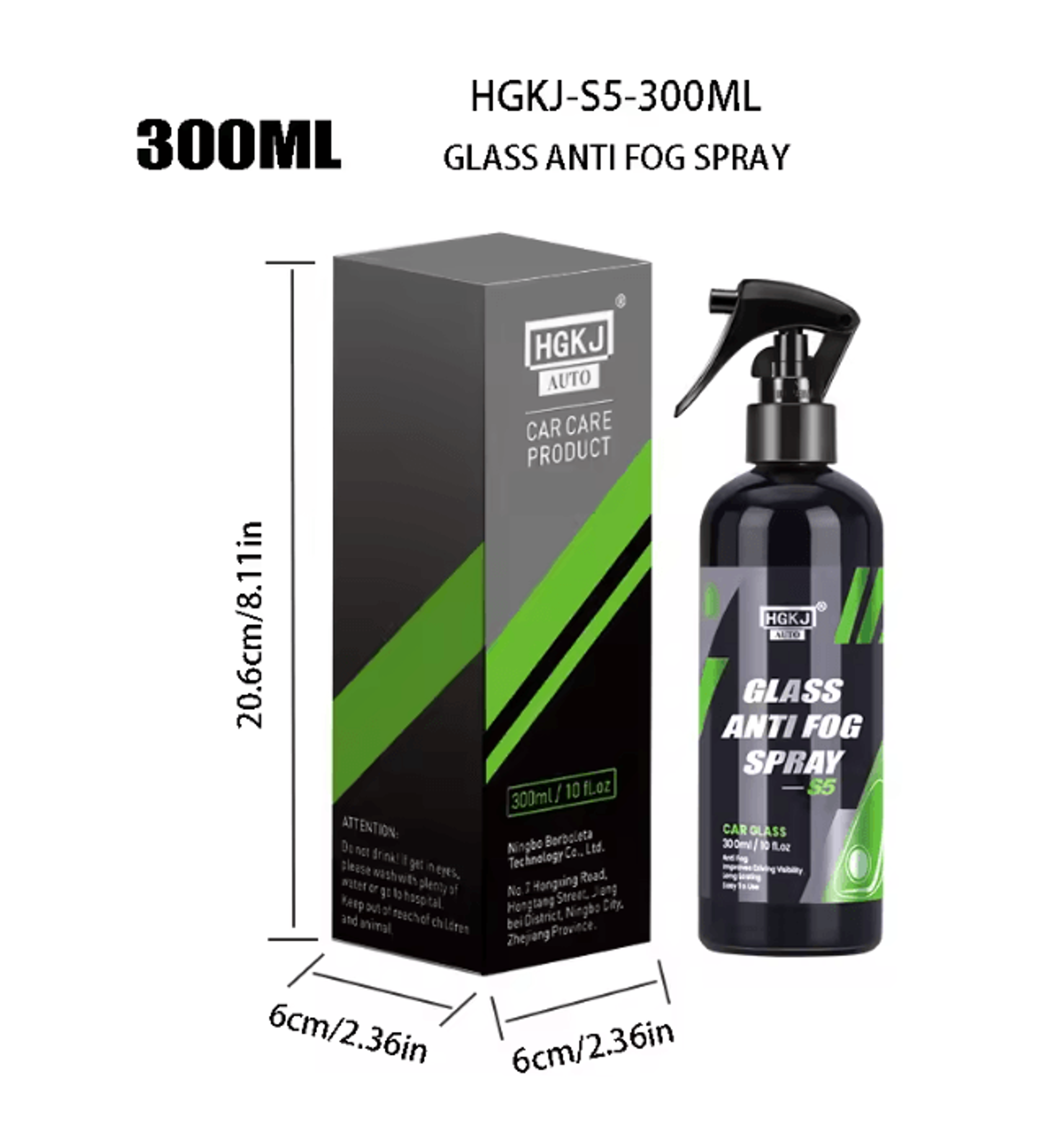 ClearShield Car Window Anti Fog Spray Rainproof Windshield Glass Treatment 8