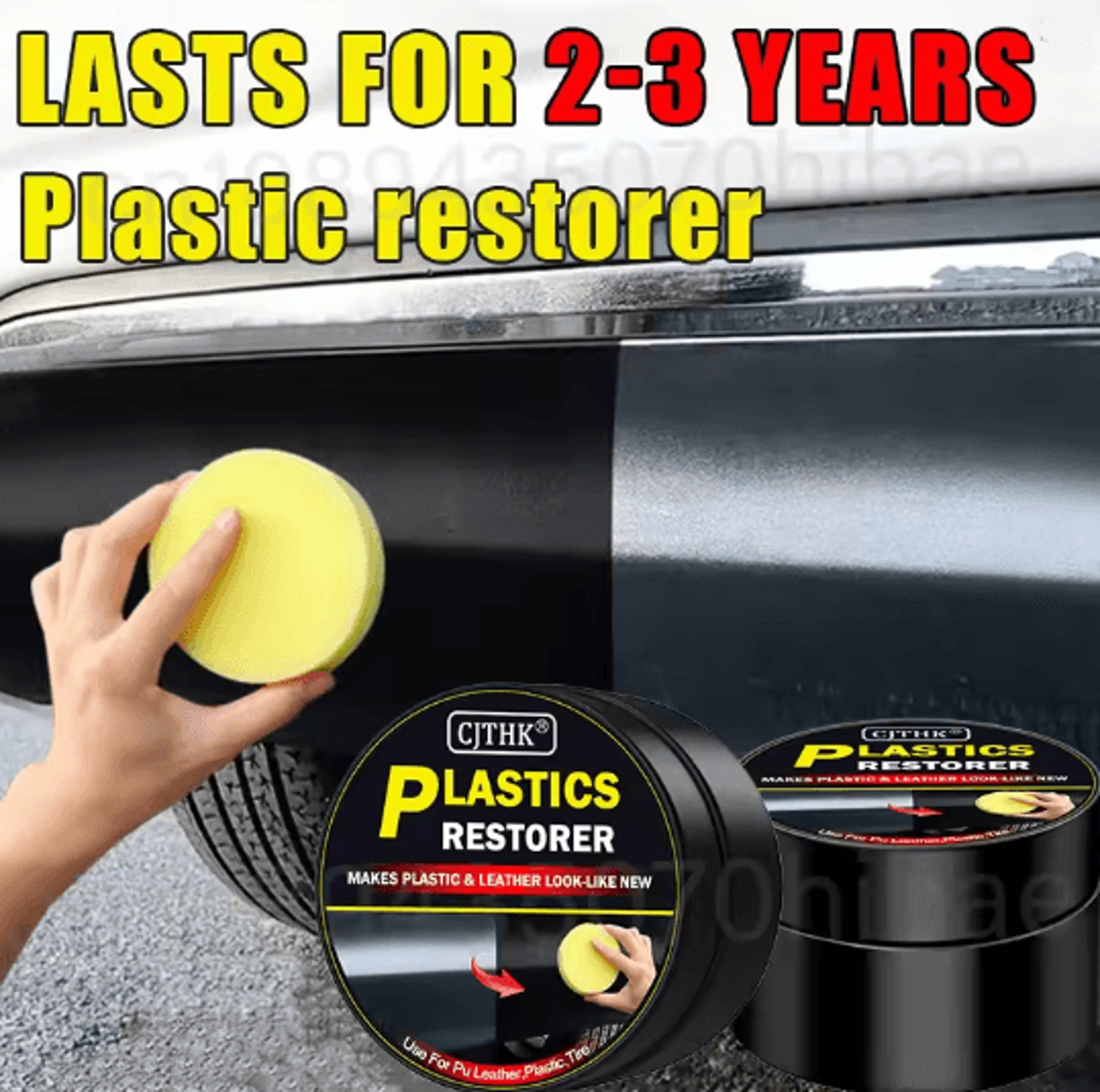 car plastic restorer back to black trim and leather shine coating