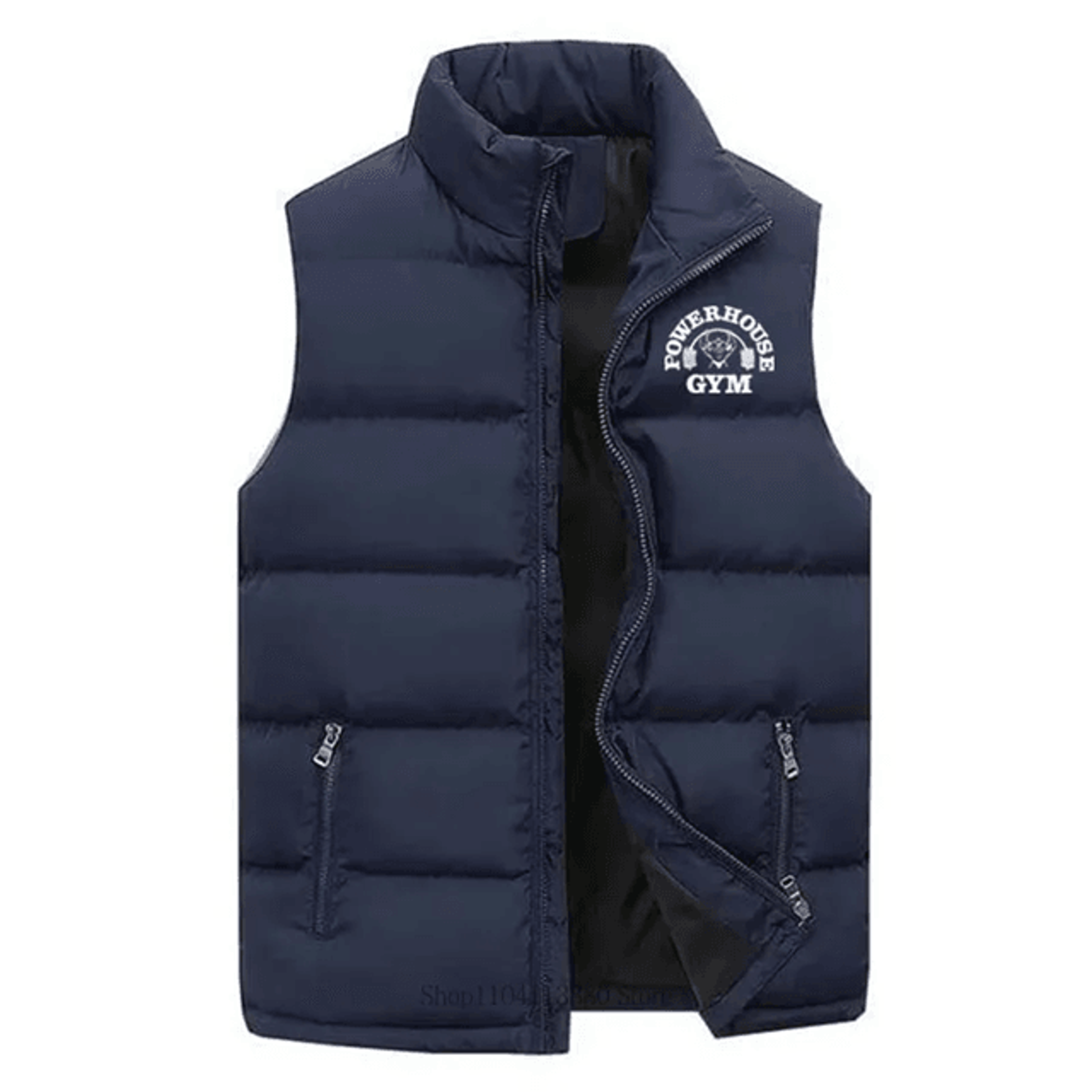 Modern Mens Sleeveless Puffer Vest Mandarin Collar Casual Jacket 1
