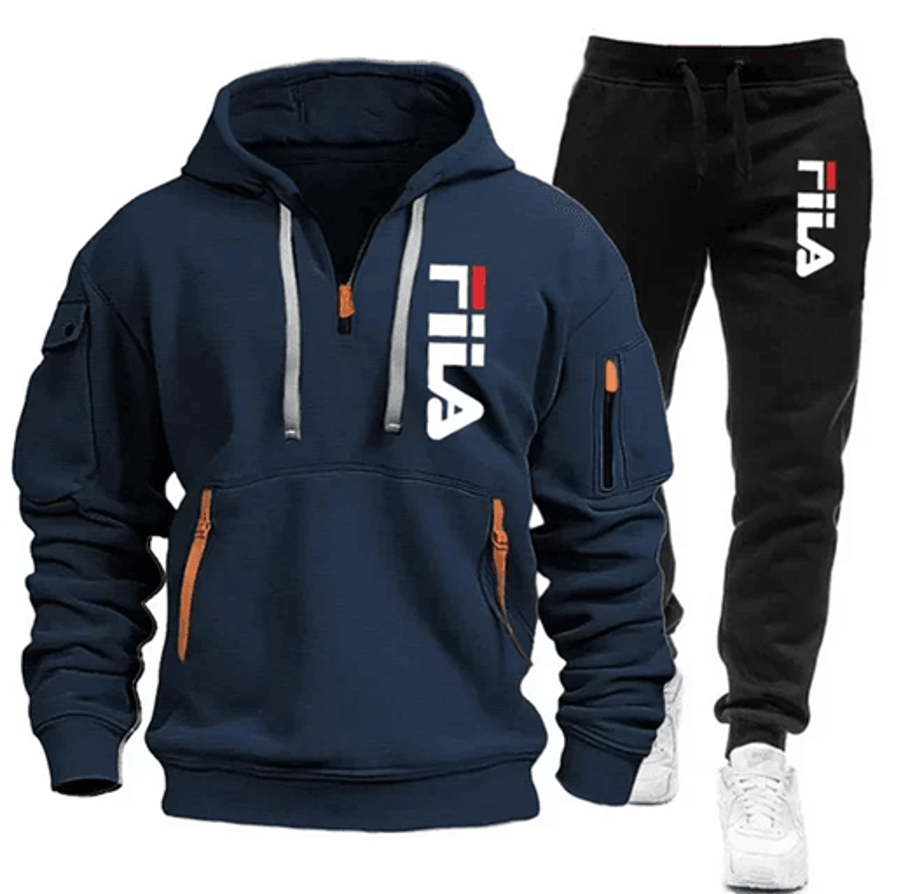 Mens Zip Up Hoodie And Sweatpants Sportswear Set Casual Fitness Jogging Outfit 10