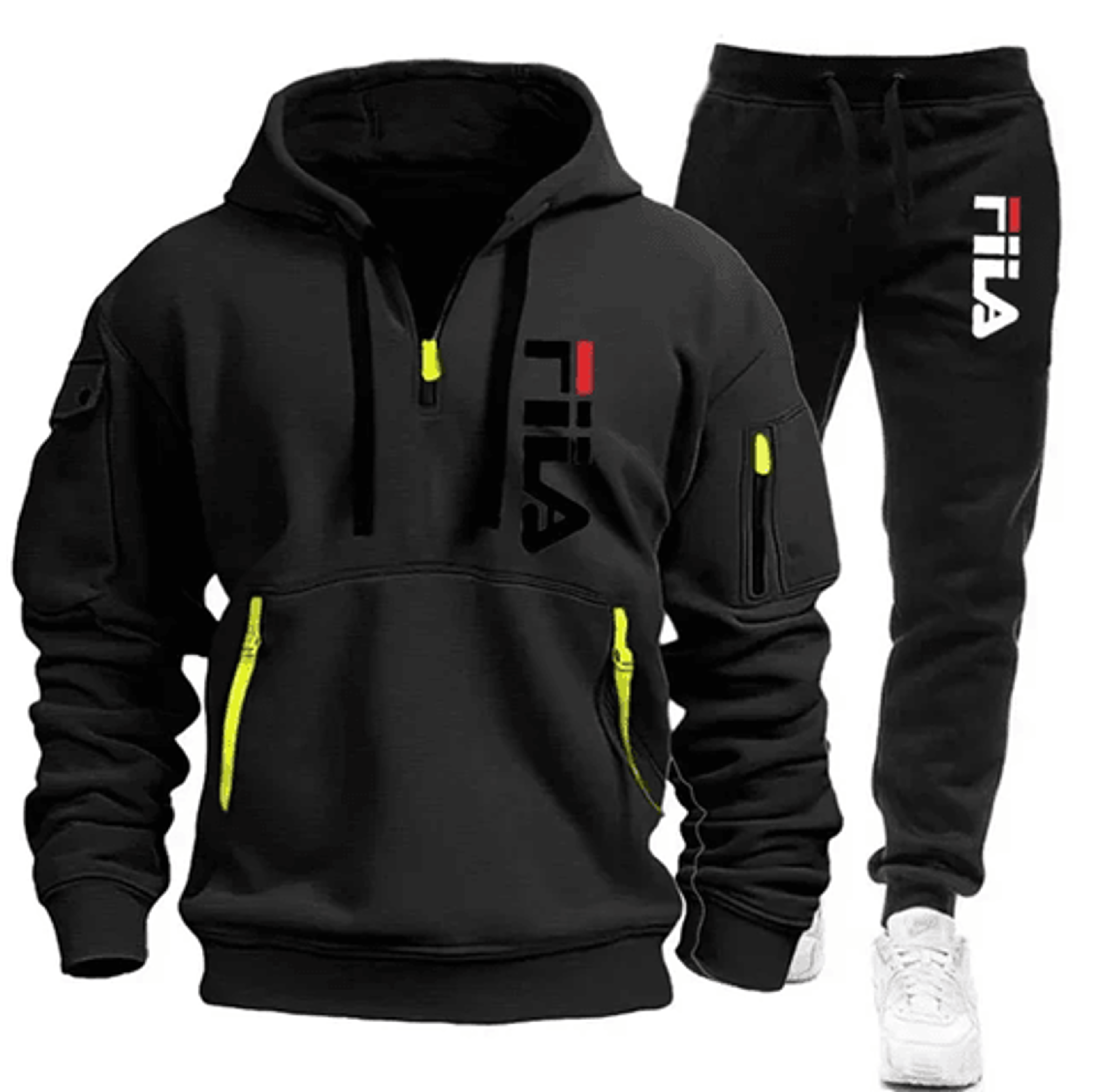 Mens Zip Up Hoodie And Sweatpants Sportswear Set Casual Fitness Jogging Outfit 8