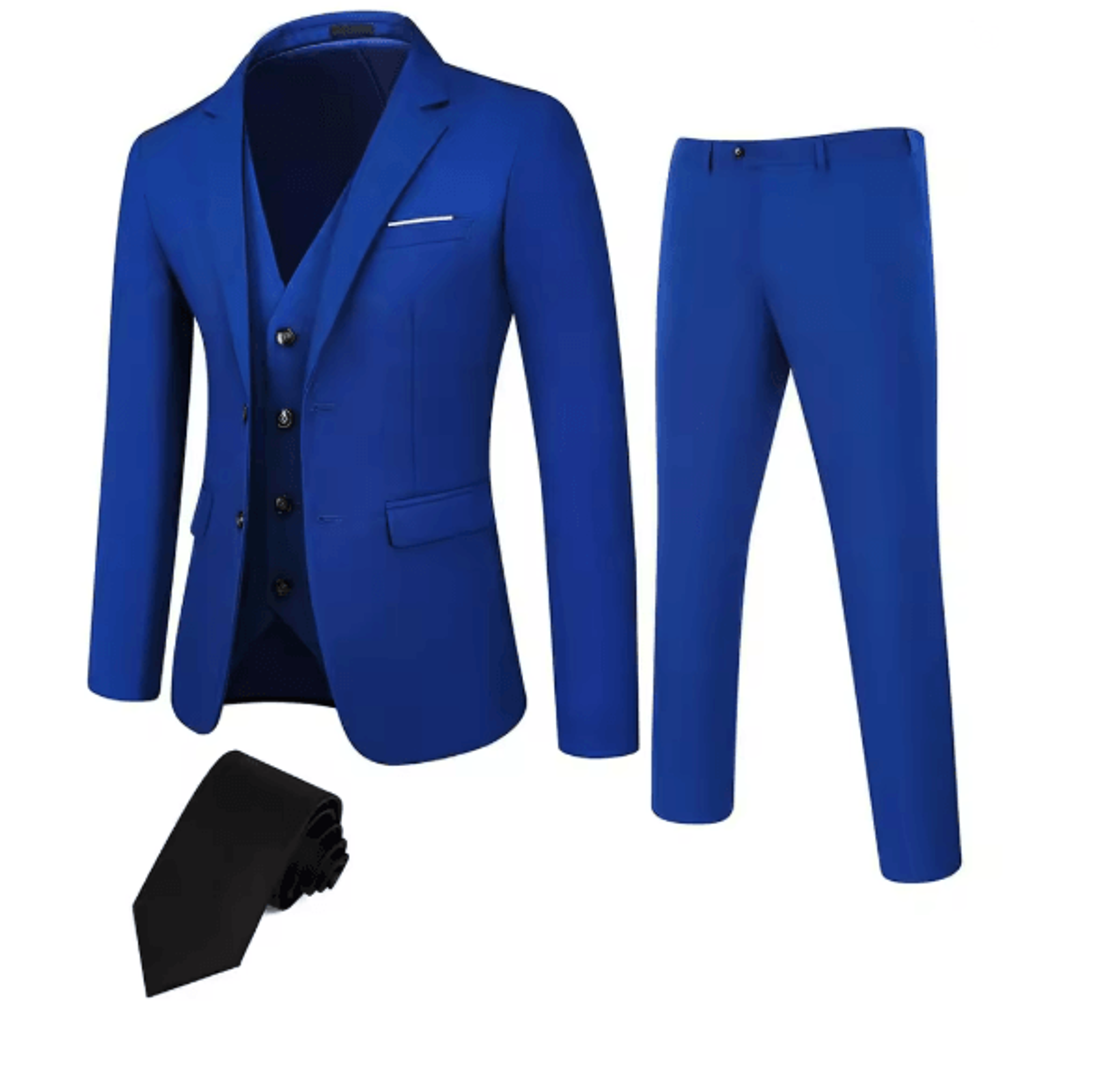 Mens Business Suit Set Regular Fit Formal Tuxedo Jacket And Trousers 5