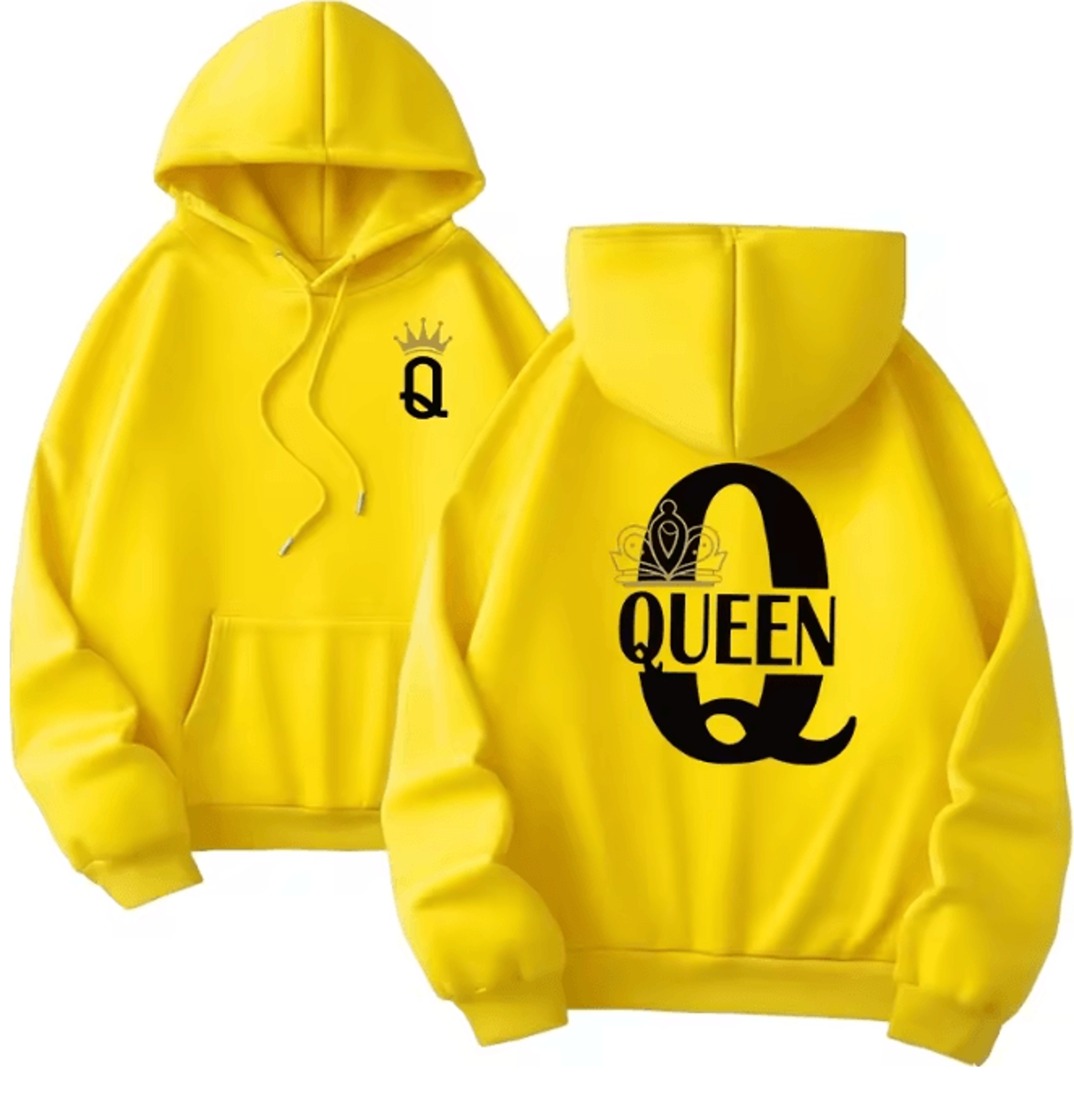 King Queen Matching Hoodies Casual Pullover Sweatshirts For Couples 14