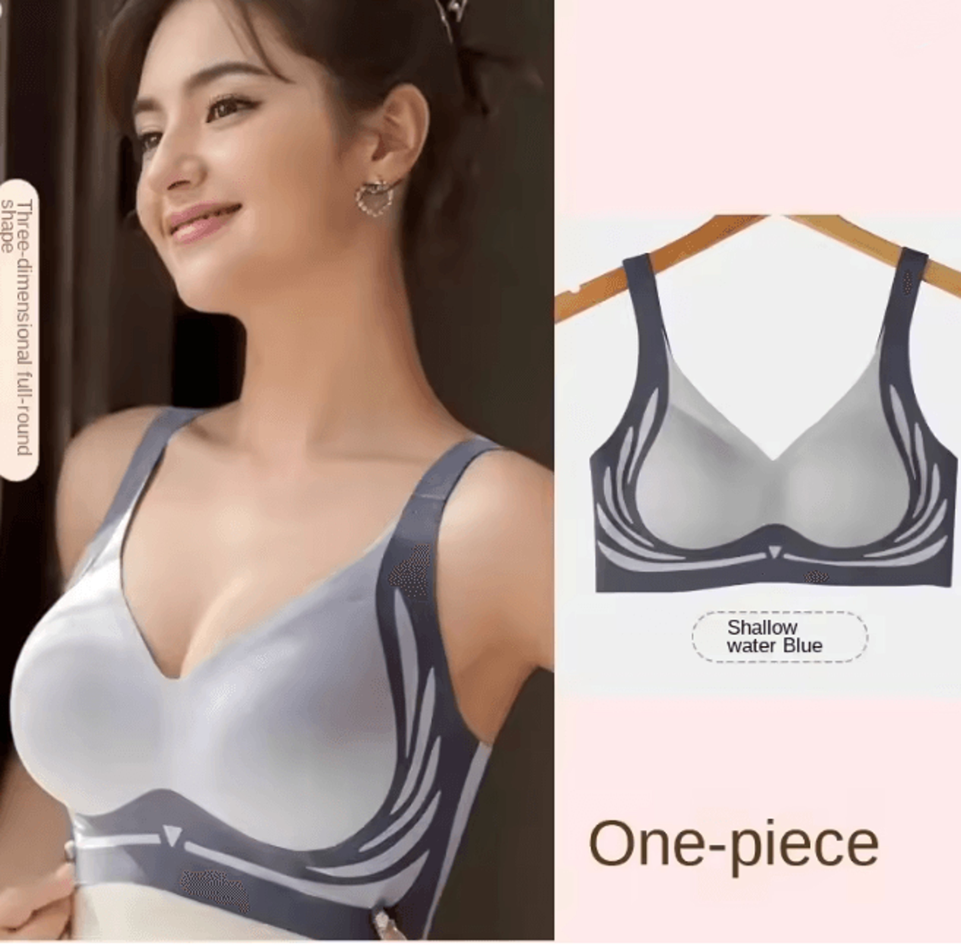 Plus Size Seamless Push Up Wireless Bra Full Cup Comfort Support 6