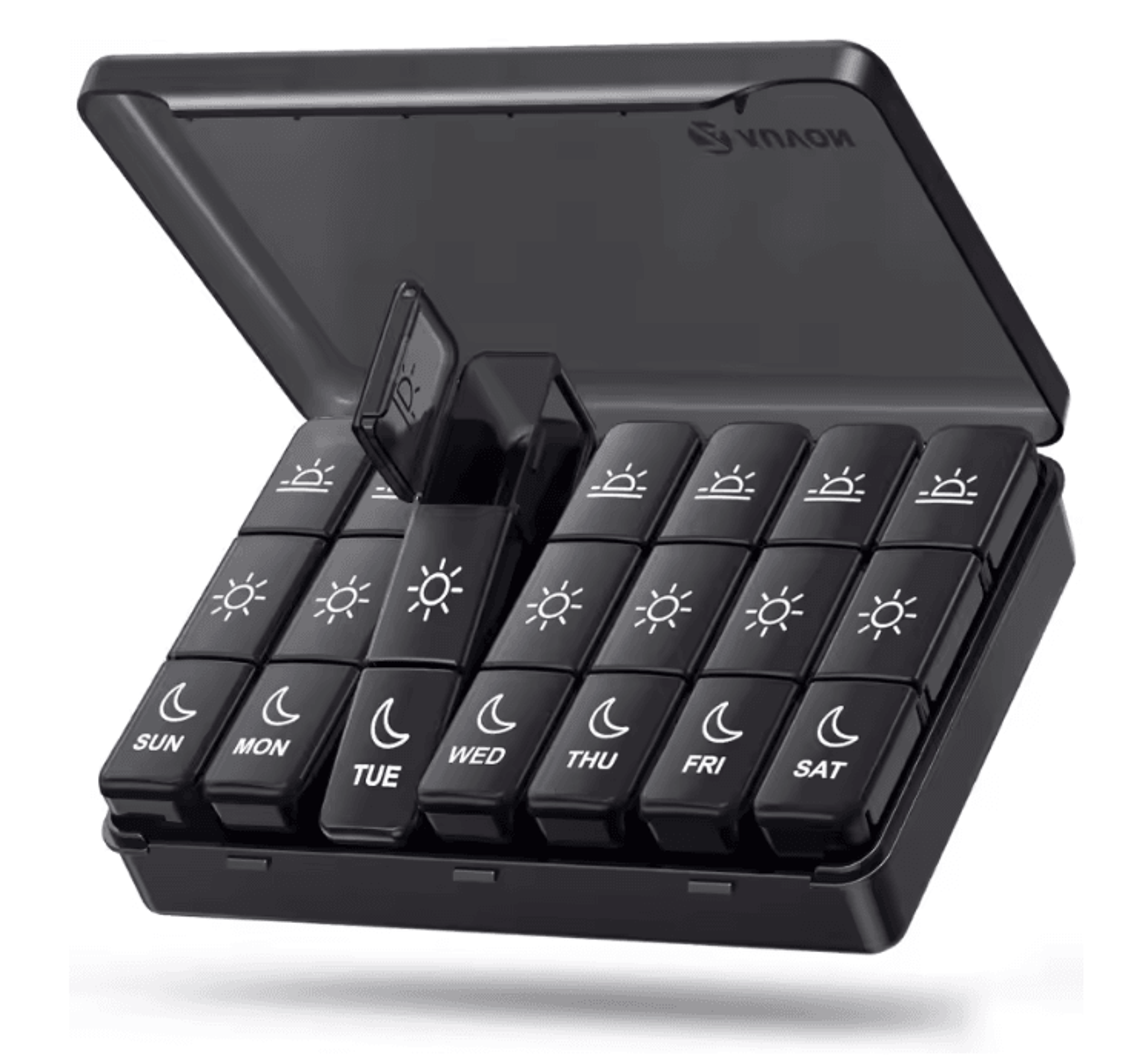 Weekly Pill Organizer 21 Compartment Portable Medicine Box 0
