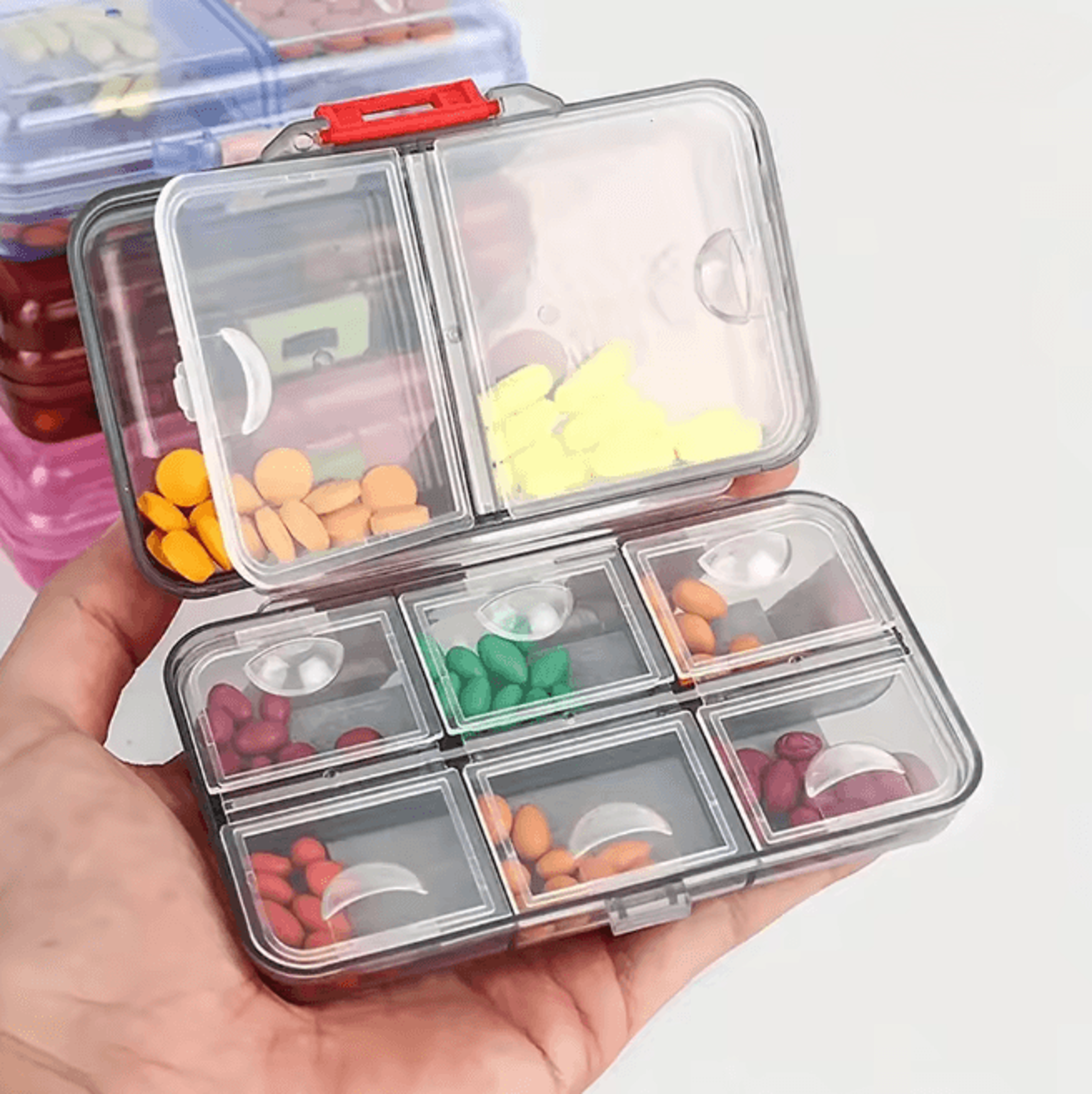 Weekly Pill Organizer Airtight Large Capacity Travel Pill Box 0