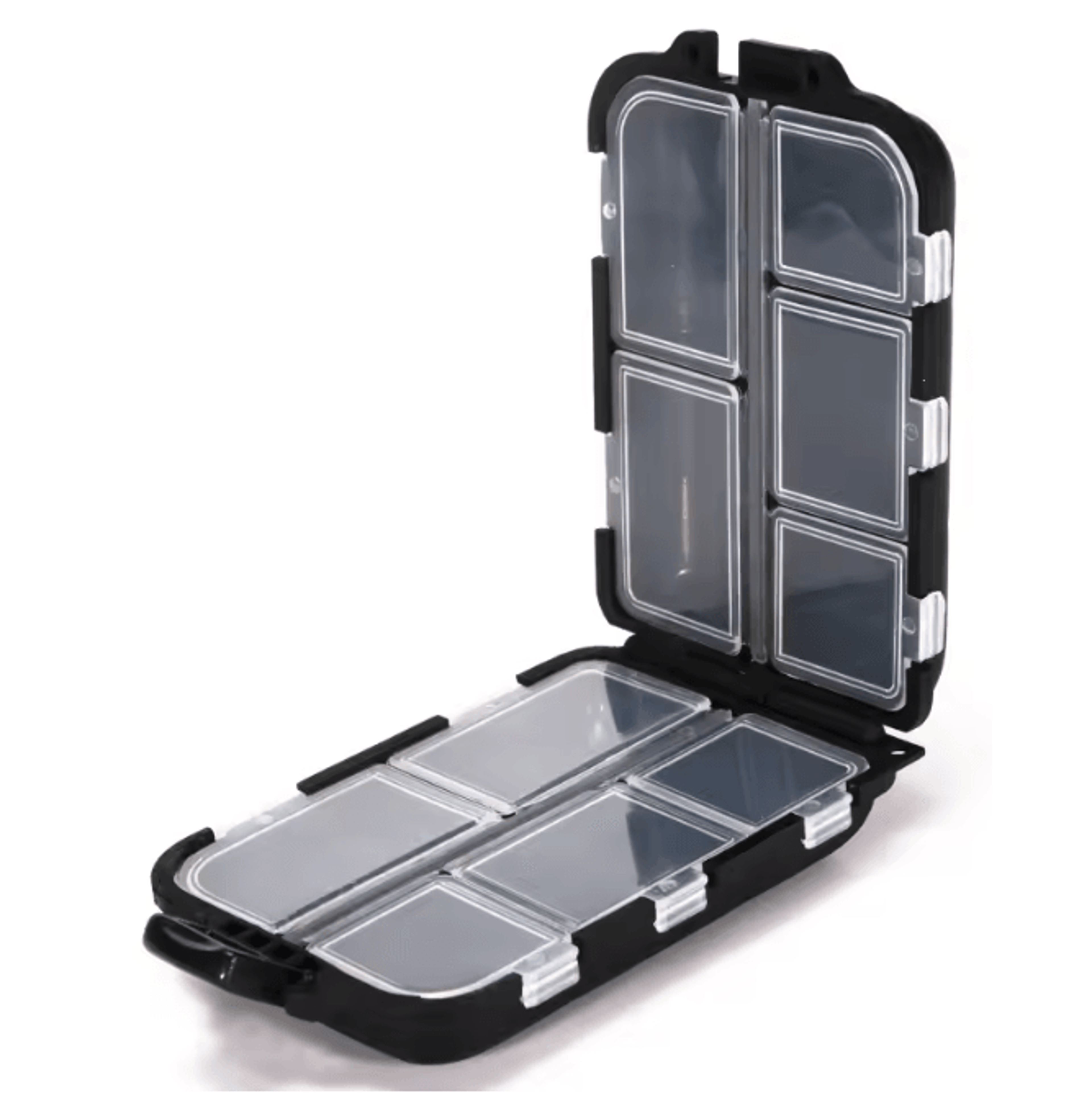 Double Sided Fishing Tackle Box 10 Grid Storage Organizer 4