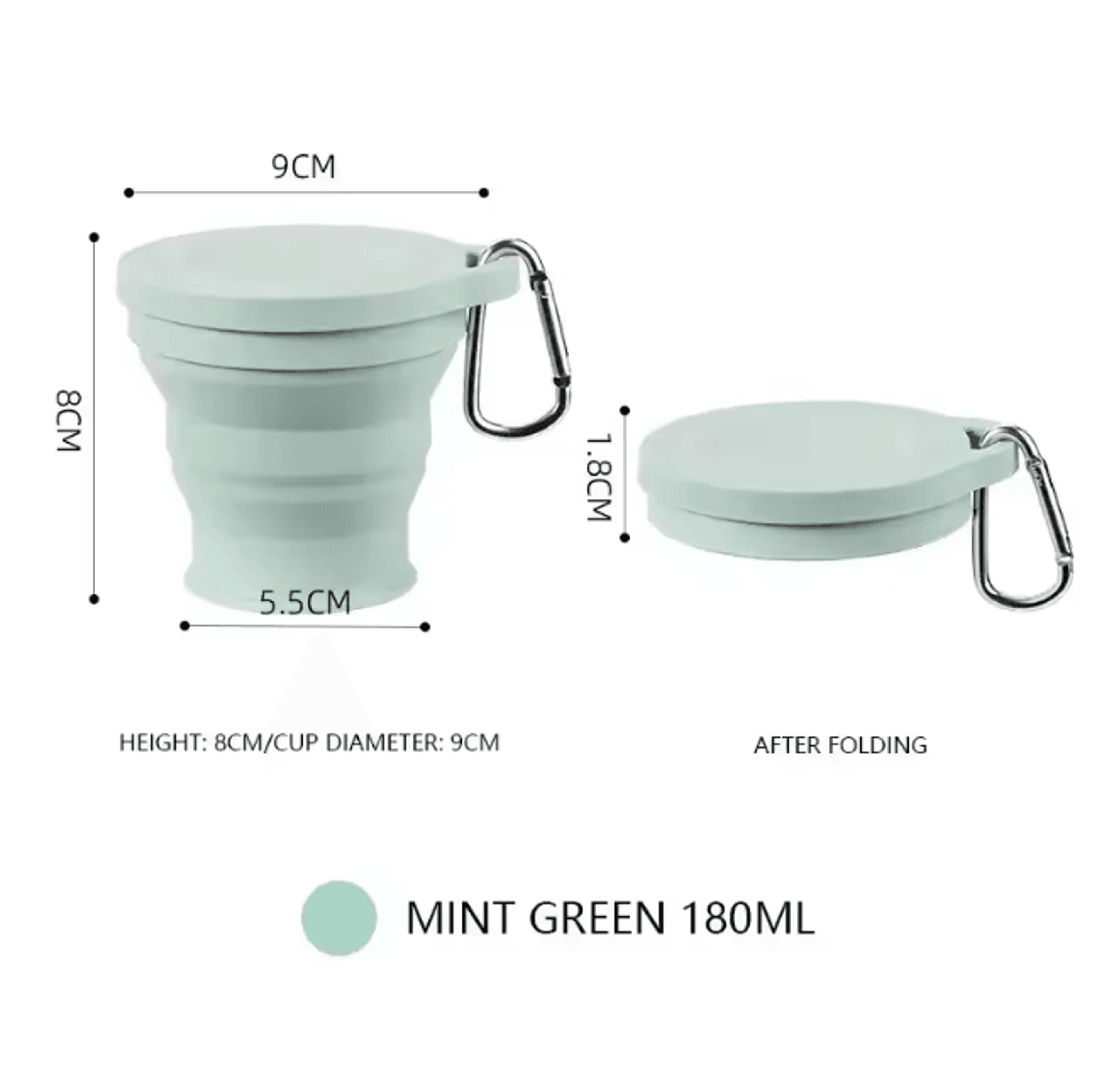 Portable Silicone Folding Cup With Hanging Hole For Travel And Outdoors 6