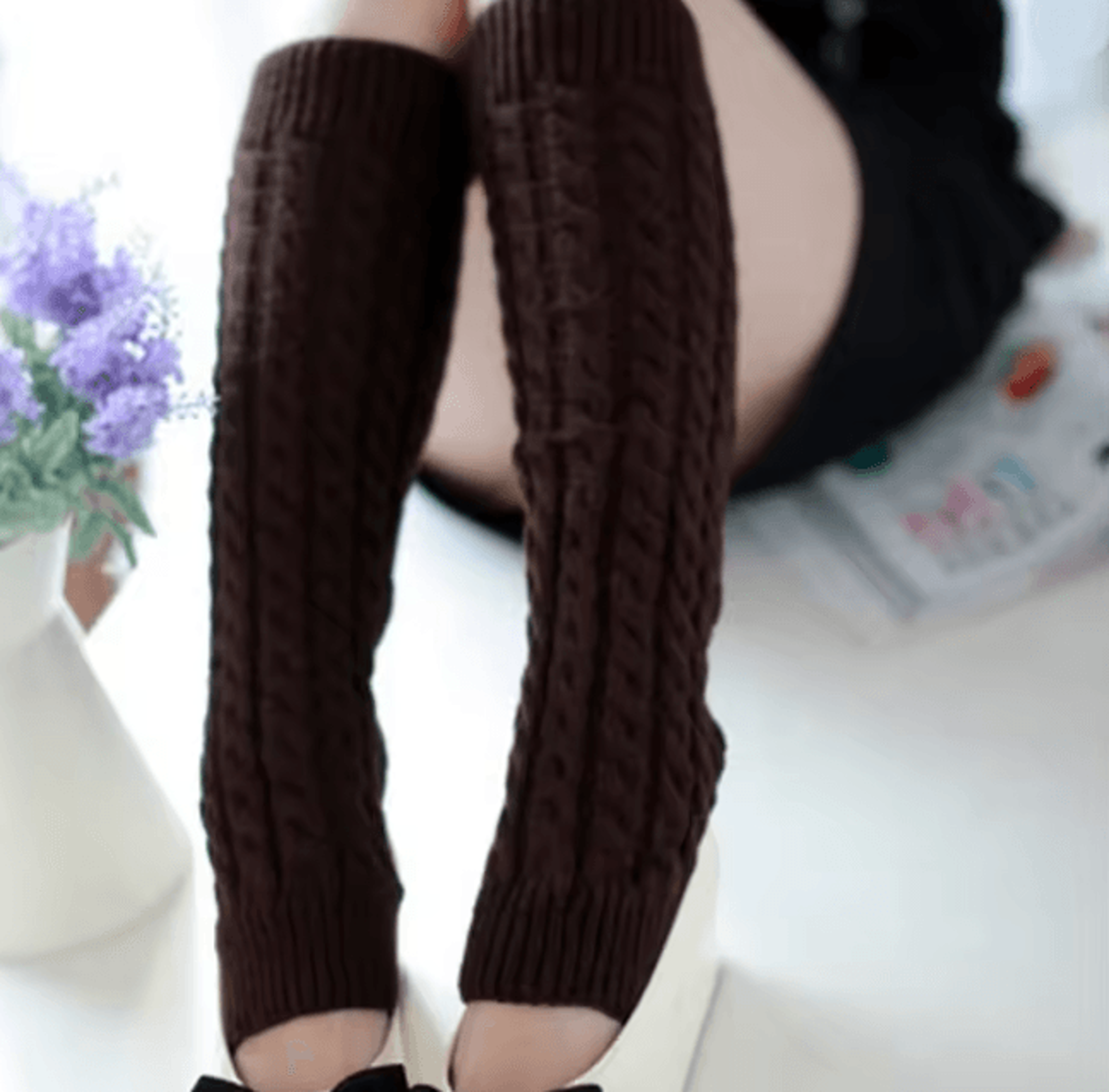 Womens Floral Knit Leg Warmers For Autumn And Winter 2