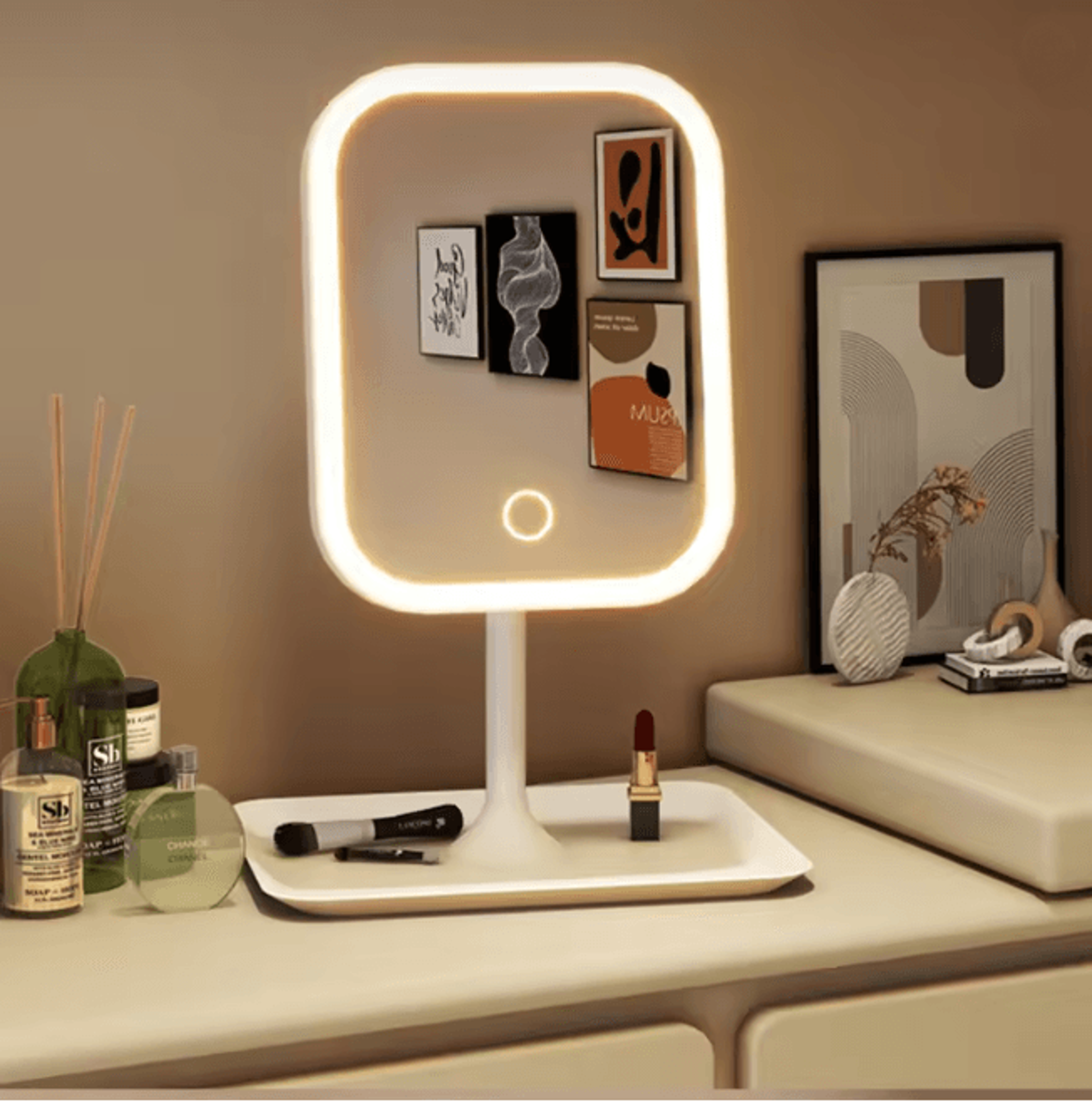 Modern LED Vanity Makeup Mirror With Touch Control 0