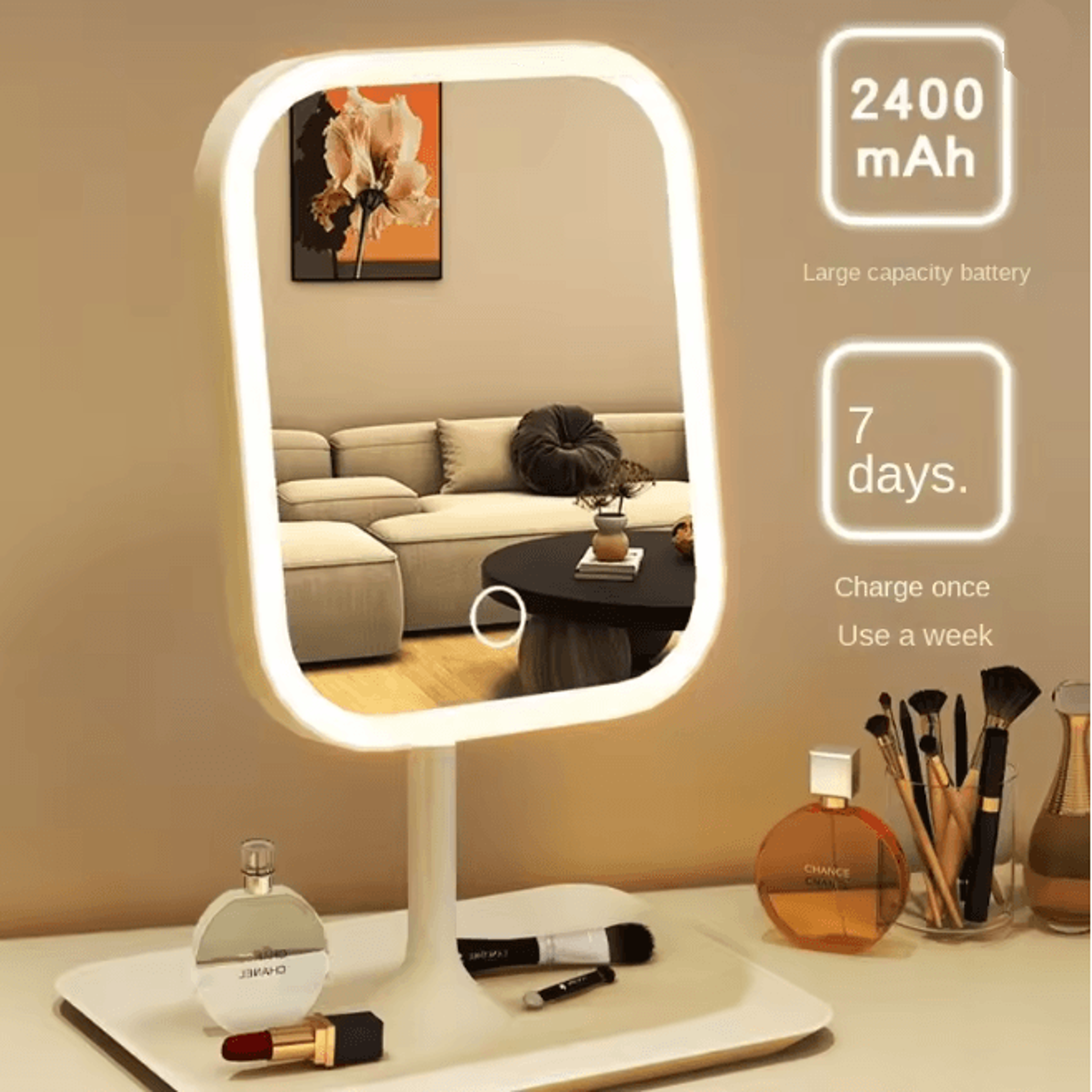 Modern LED Vanity Makeup Mirror With Touch Control 1
