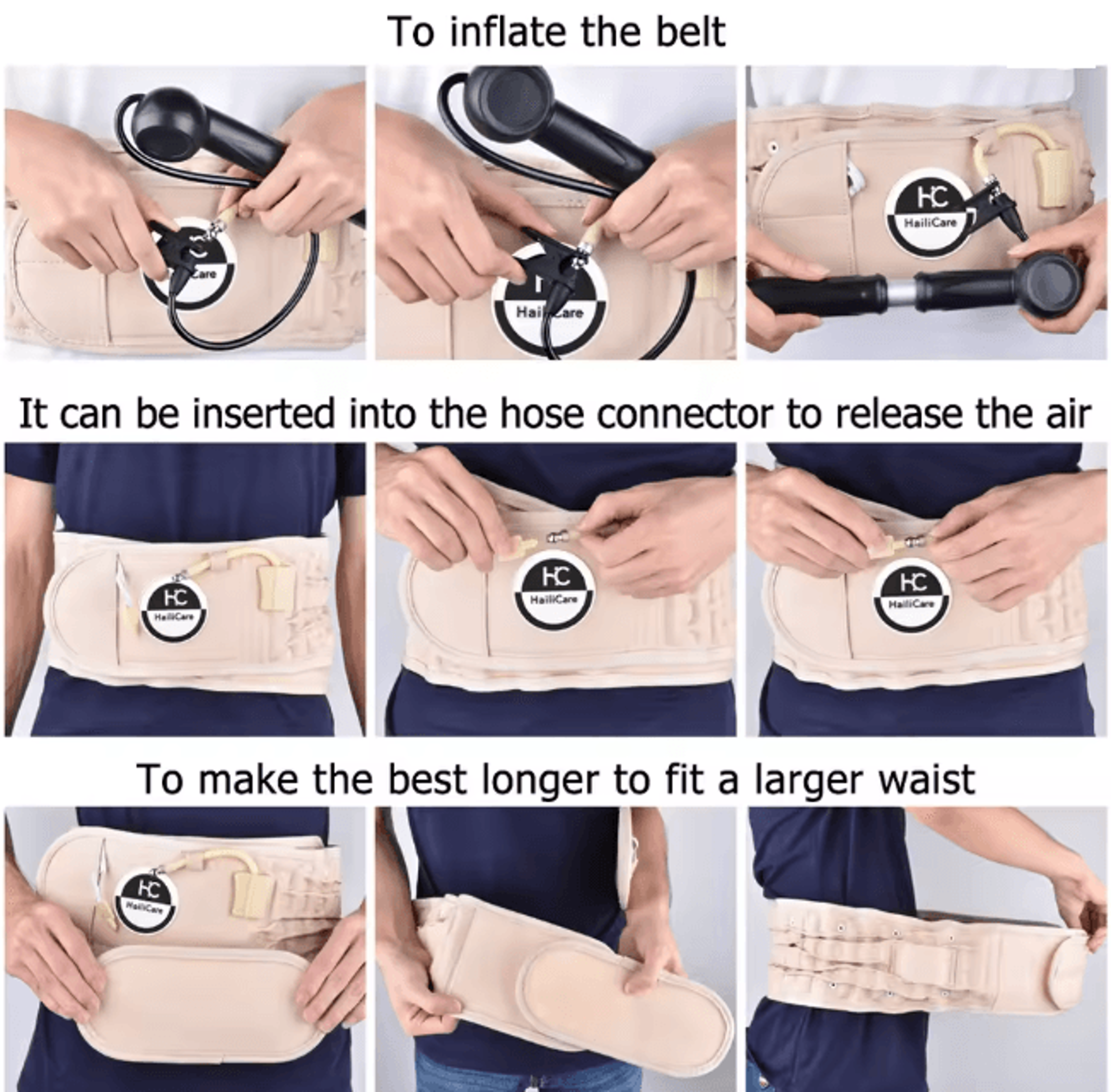 Inflatable Lumbar Decompression Belt For Lower Back Support 3