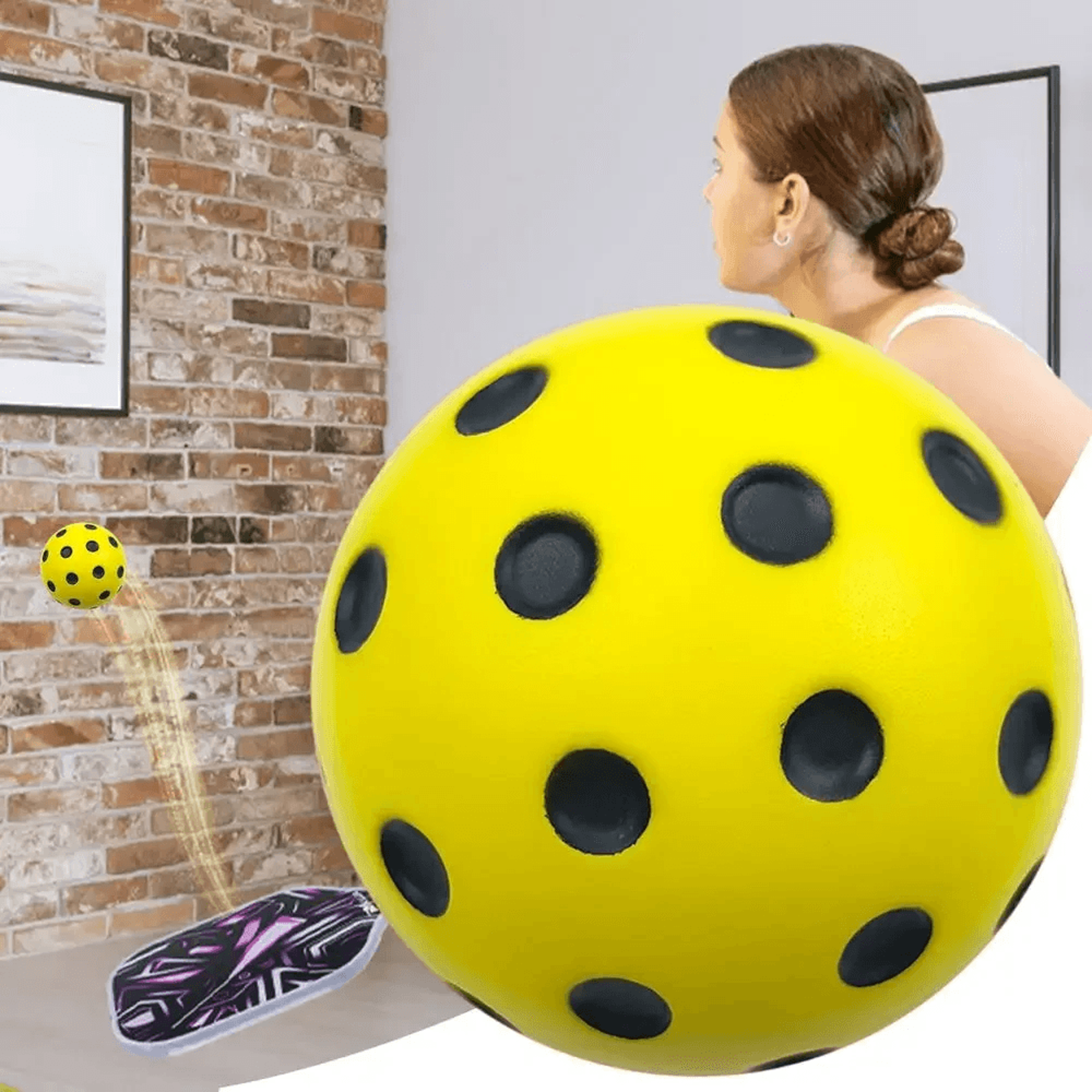 Silent Pickleball Foam Practice Ball Low Noise Indoor Training 3