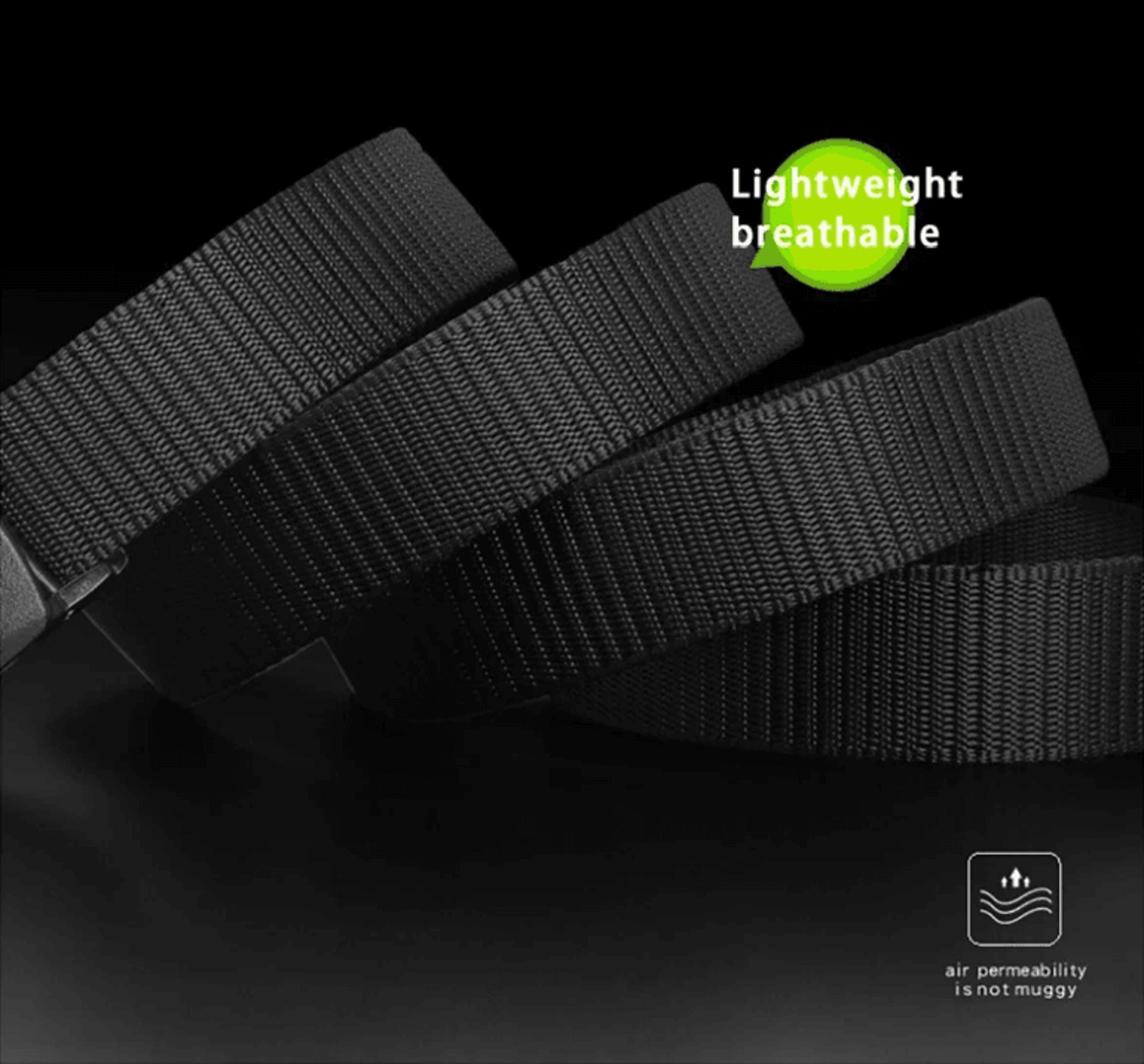 Nylon Tactical Belt Automatic Buckle Lightweight Non Metal Belt 1
