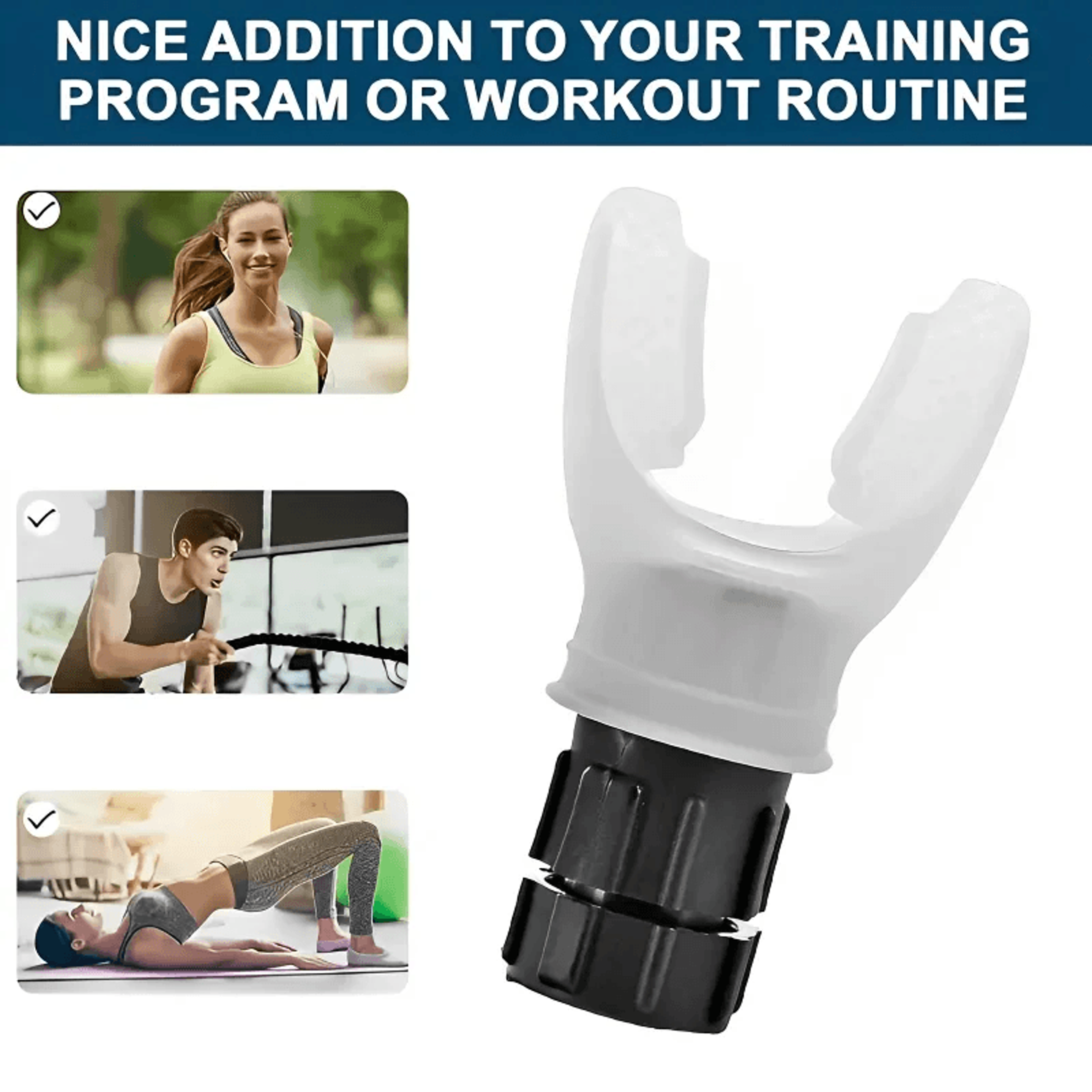 Portable Lung Breathing Exerciser Adjustable Resistance Respiratory Trainer 2